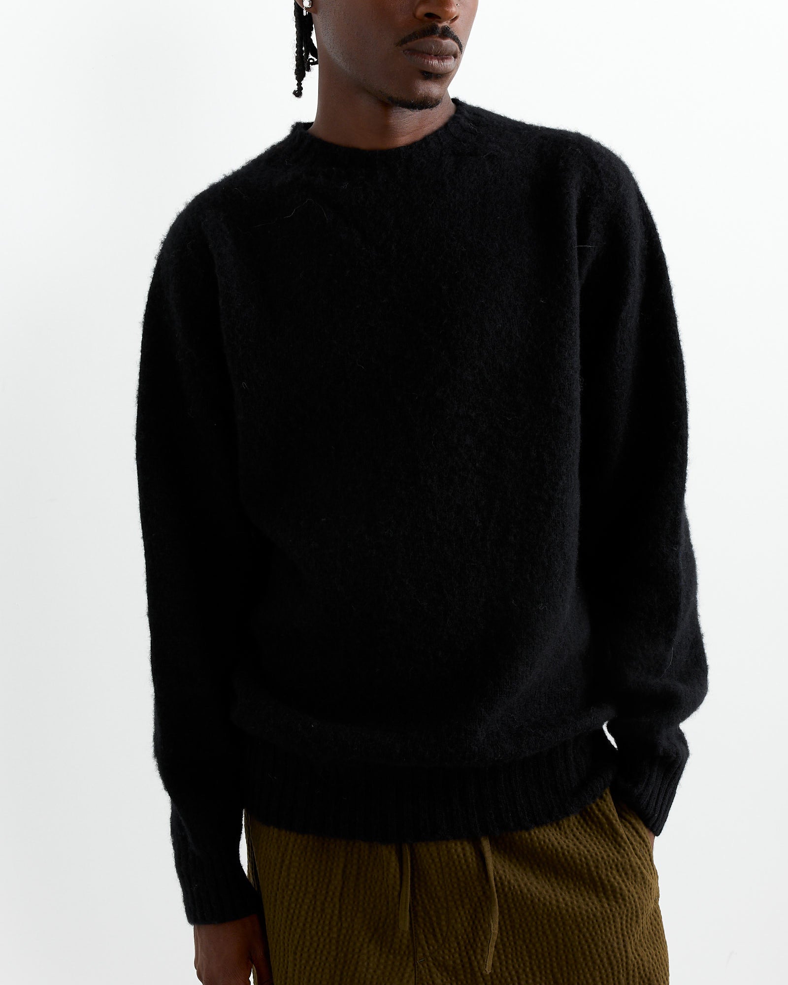 YMC Suedehead Crew Neck Black - Black / L (261177)