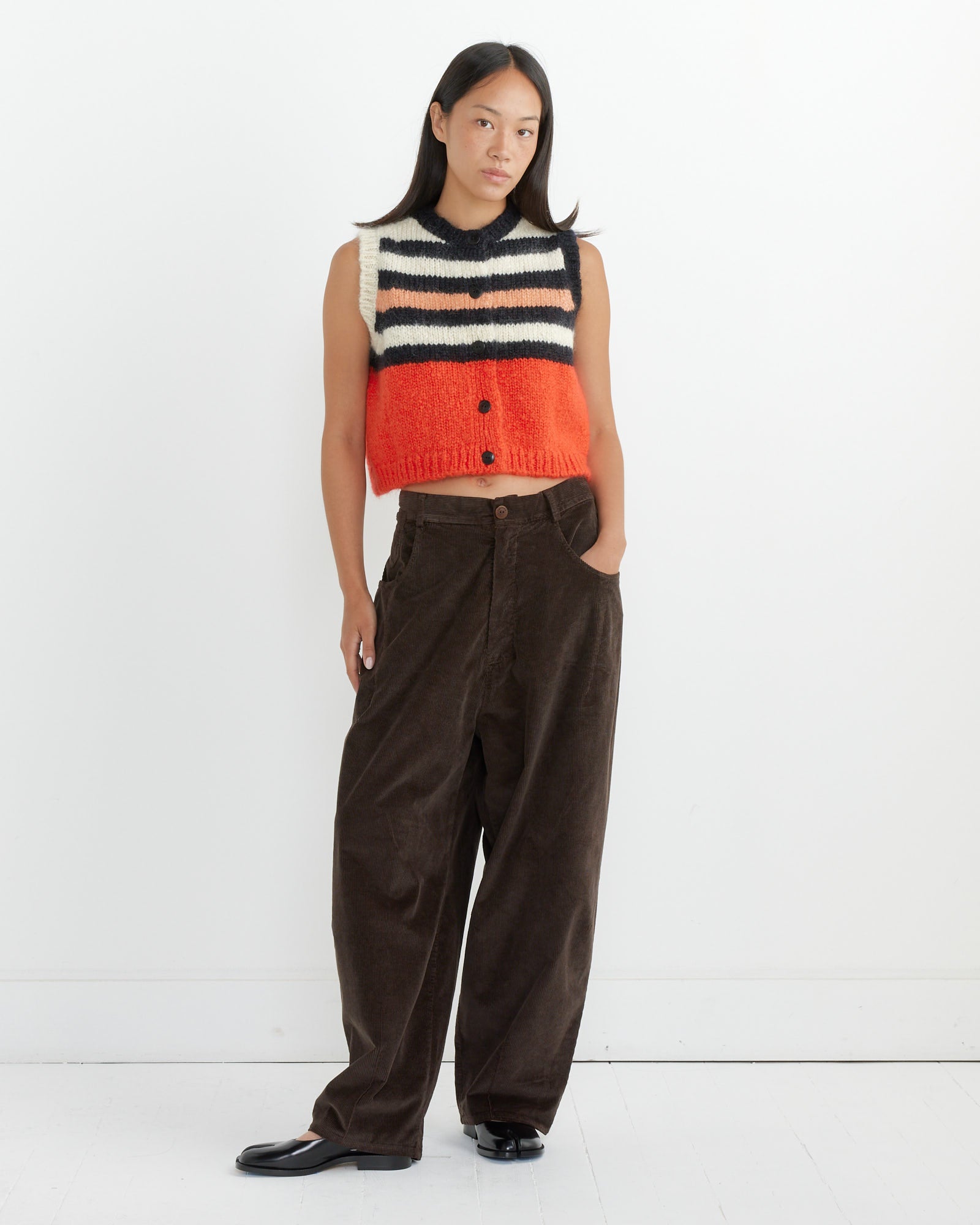 Corduroy Baggy Pant in Brown