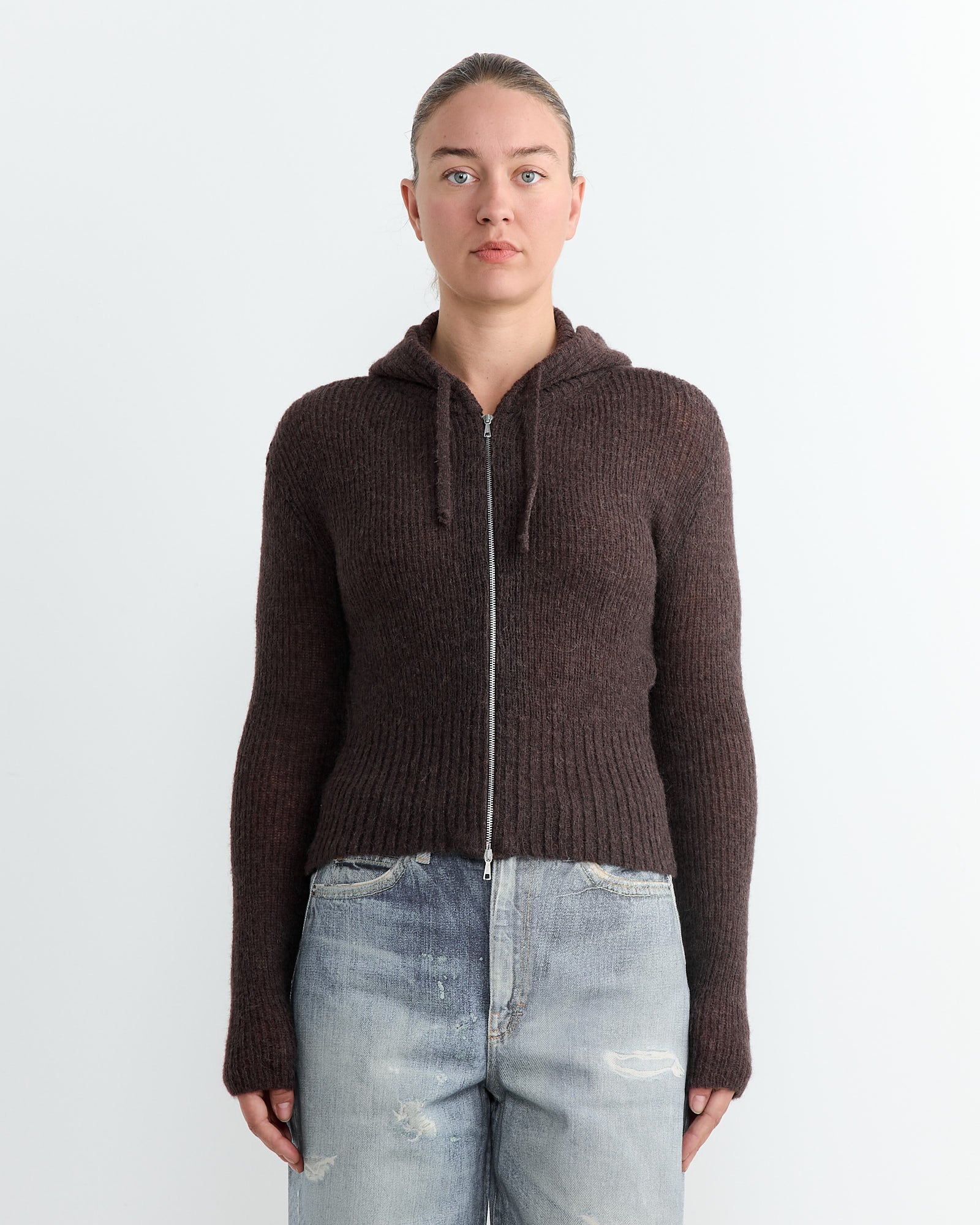 Our Legacy Compact Hoodie Smokey Brown - Smokey Brown / 38 (261337)