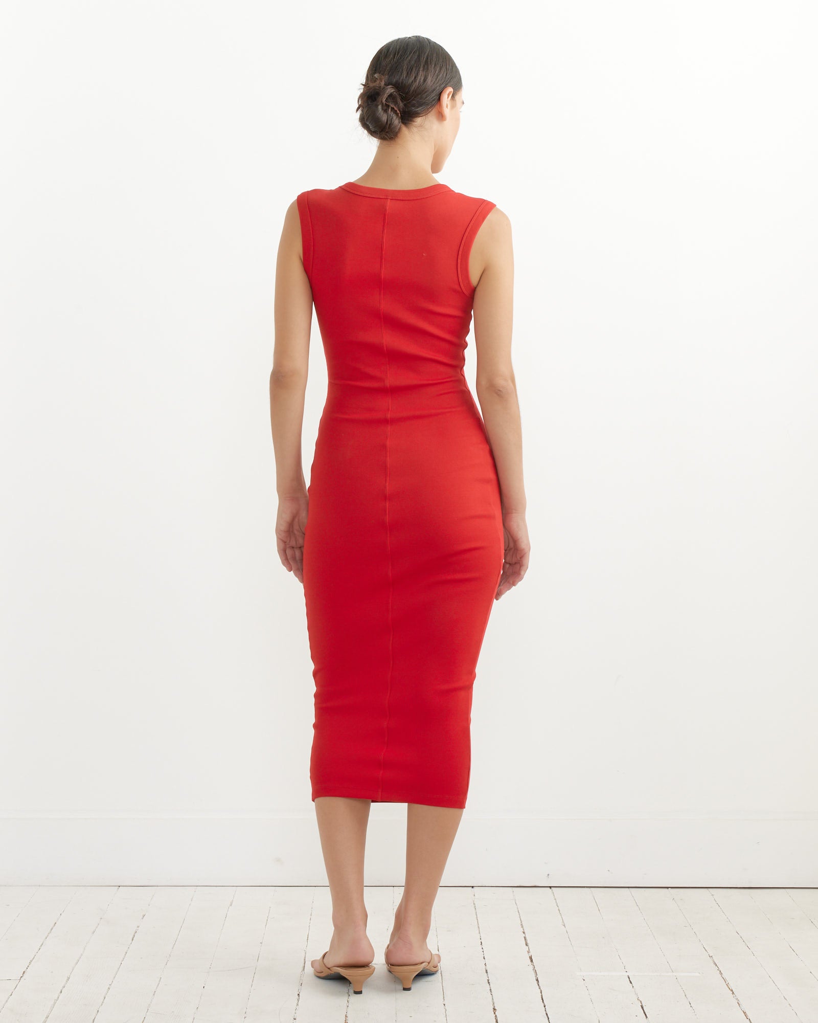 Joline Midi Dress in Red