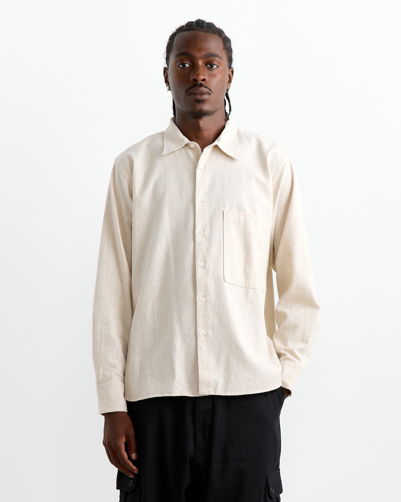 Square Pocket Shirt in Sand