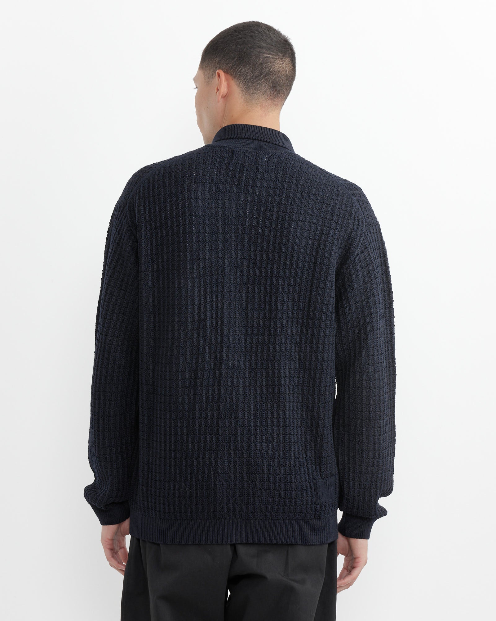 Universal Works Knit Jacket Navy - Navy / L (261546)