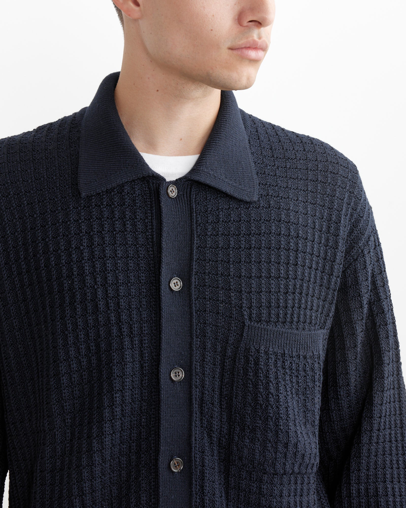 Universal Works Knit Jacket Navy - Navy / L (261546)