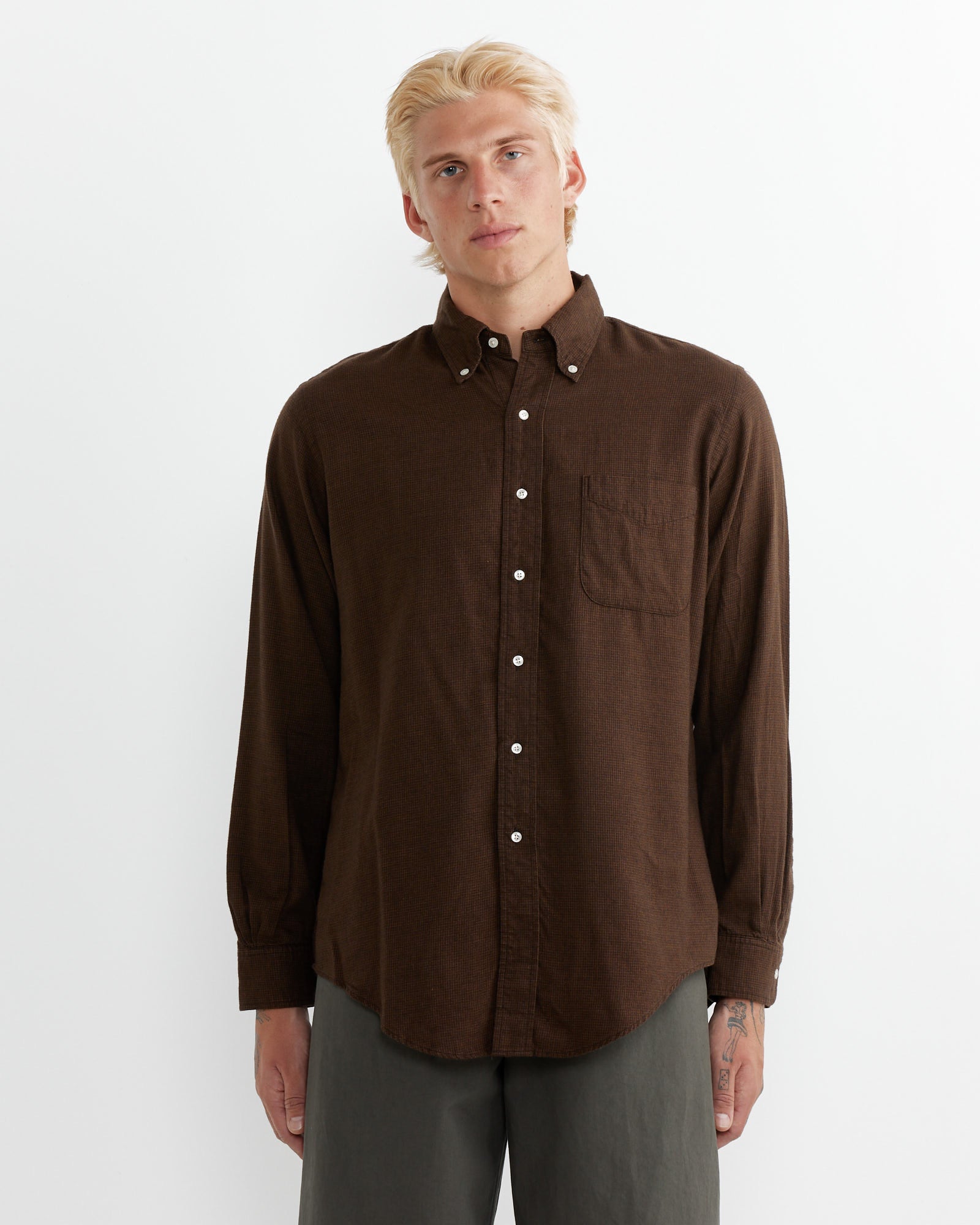 Standard Button Down Shirt in Burgundy