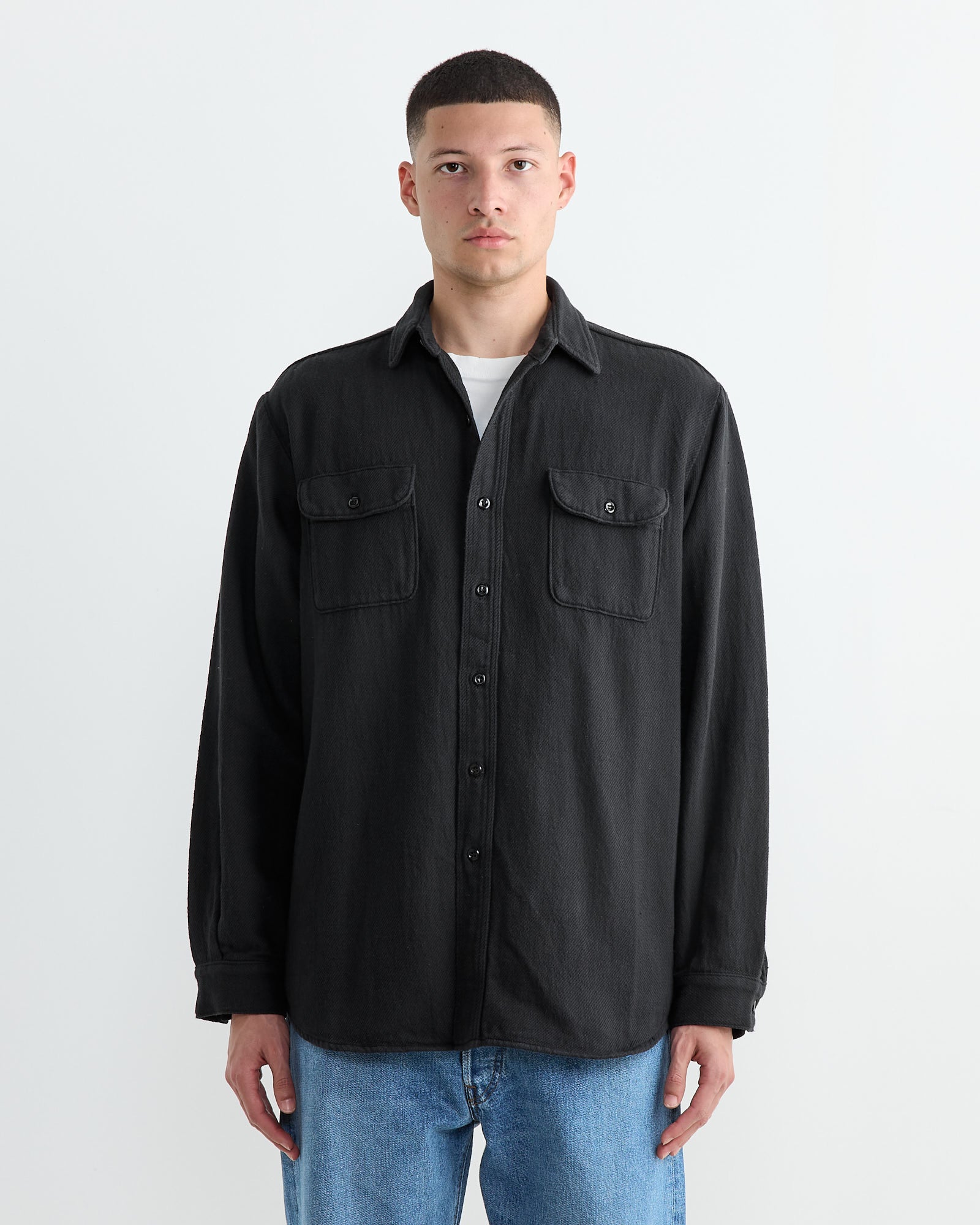 Orslow Vintage Fit Flannel Shirt Black - Black / 3 (261868)