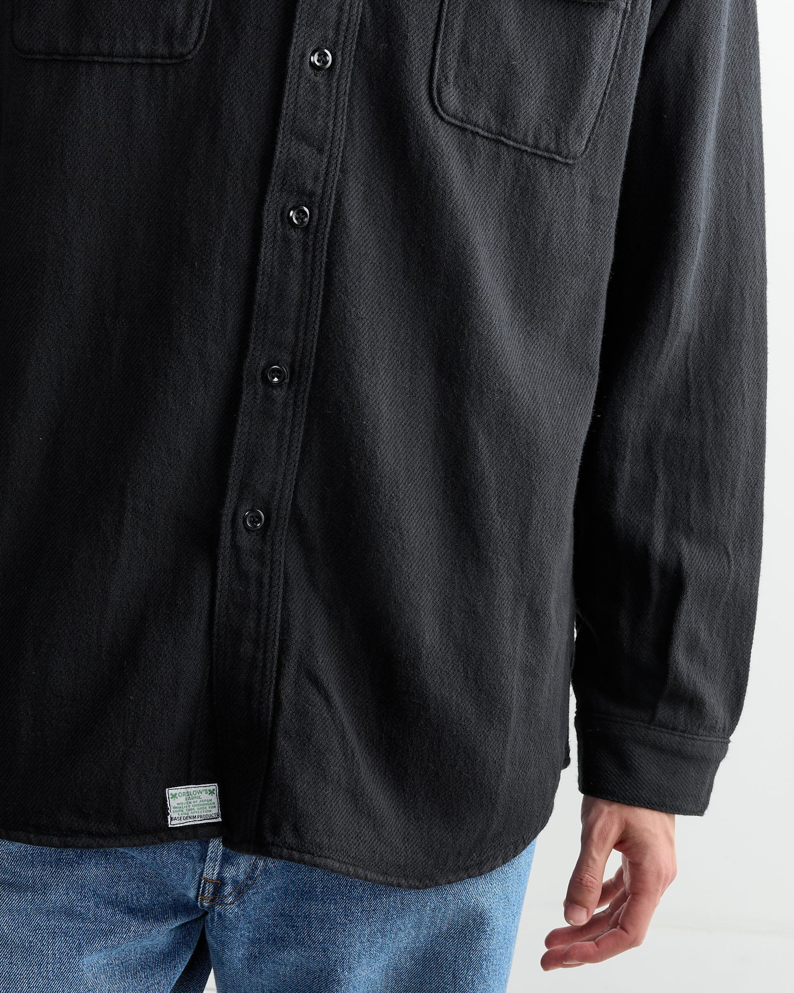 Vintage Fit Flannel Shirt in Black