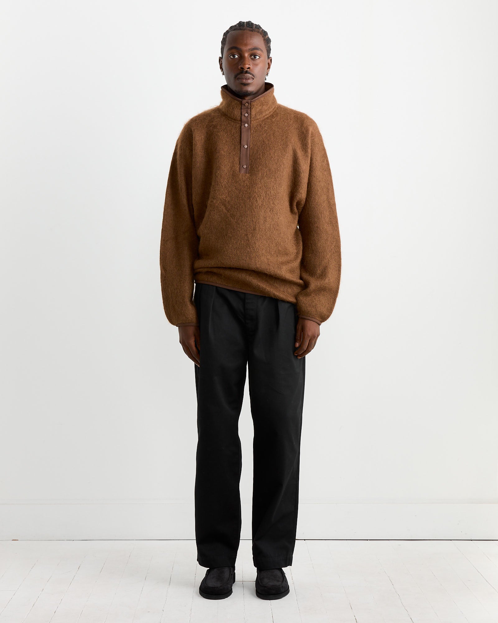 Nanamica Pullover Mohair Sweater Brown - Brown / M (261912)