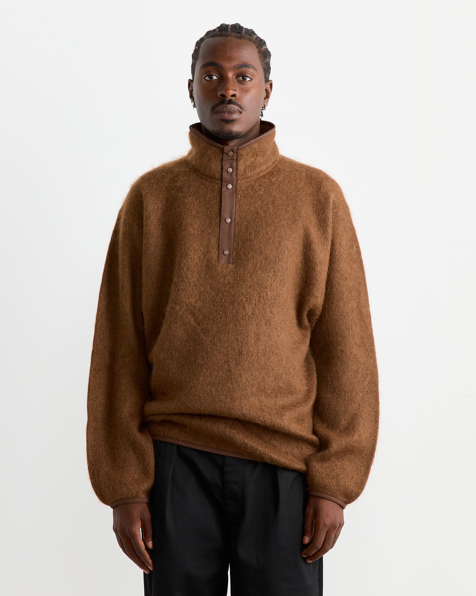 Nanamica Pullover Mohair Sweater Brown - Brown / M (261912)