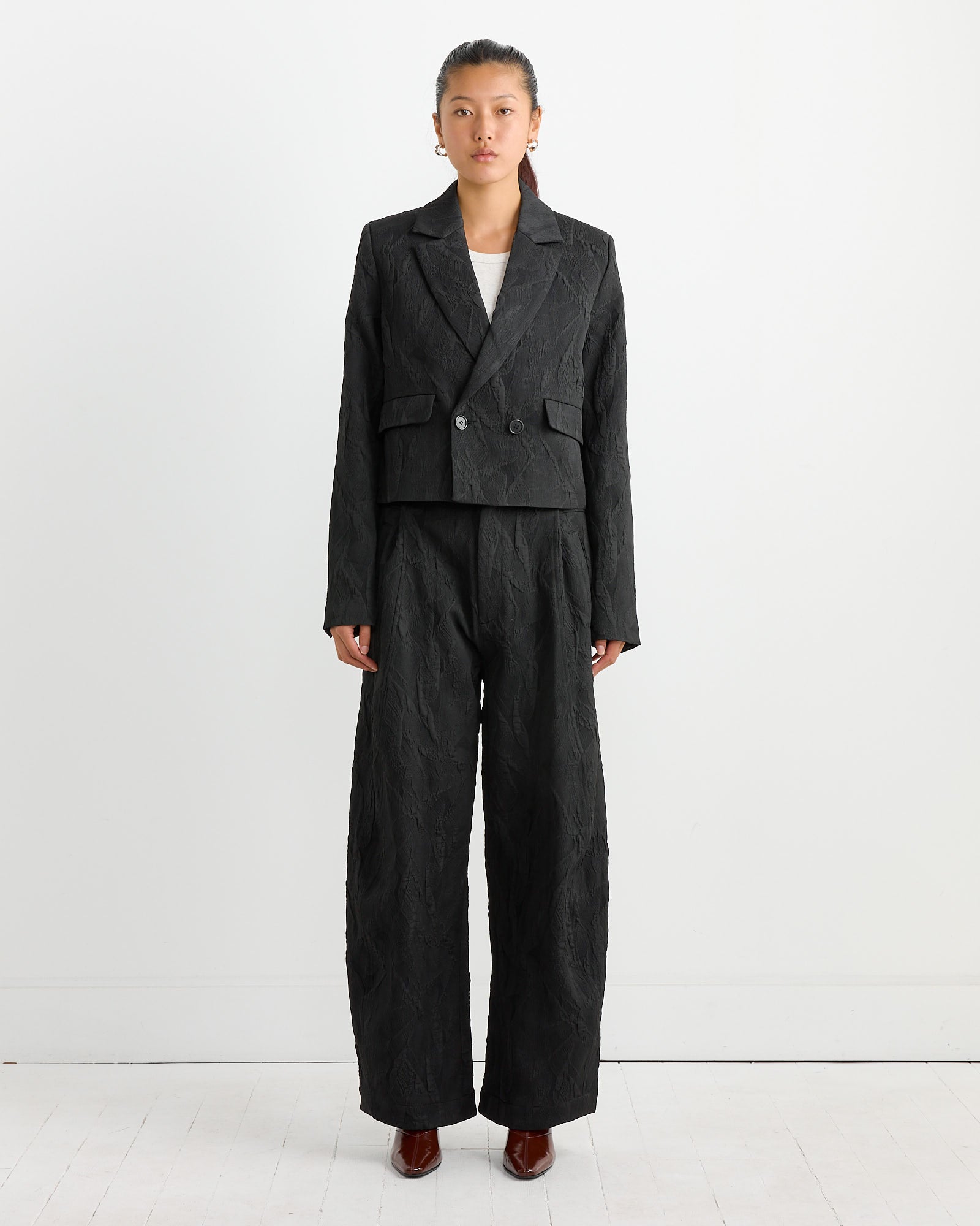 Shade Suiting Pant in Black Shadow Lines