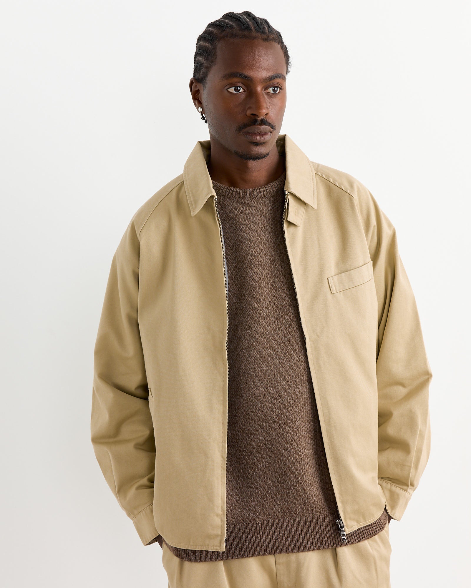 Nanamica Windstopper Chino Crew Jacket Khaki - Khaki / M (261936)