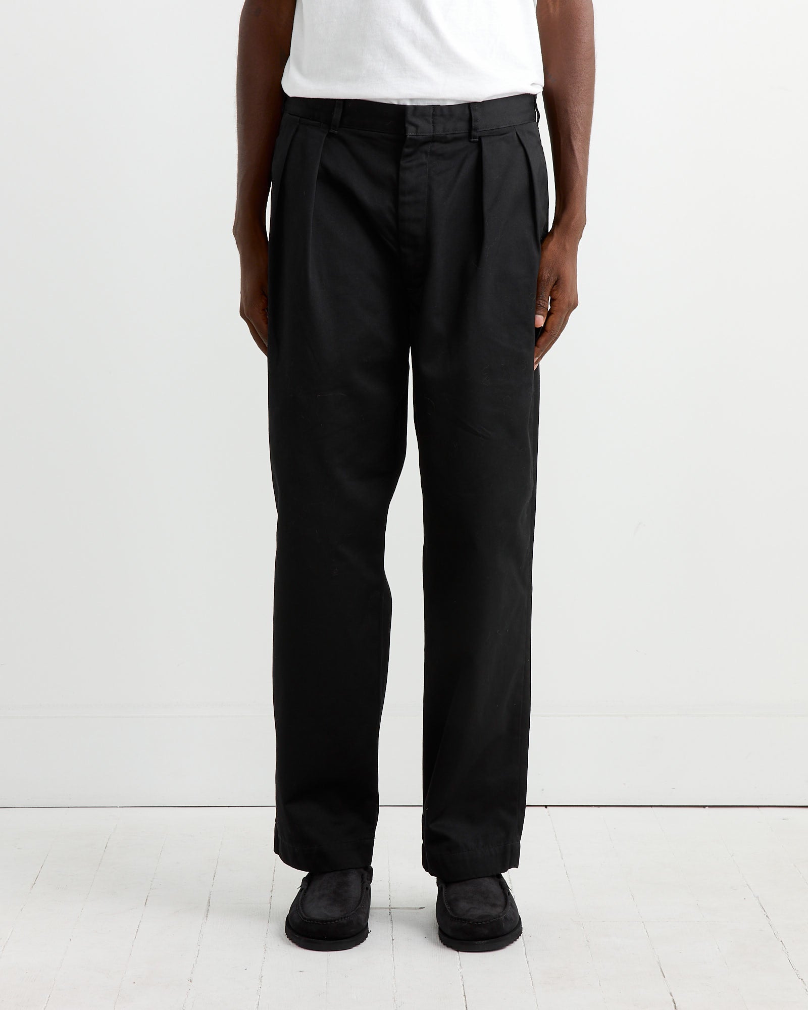 Nanamica Double Pleat Chino Pant Black - Black / 32 (261944)