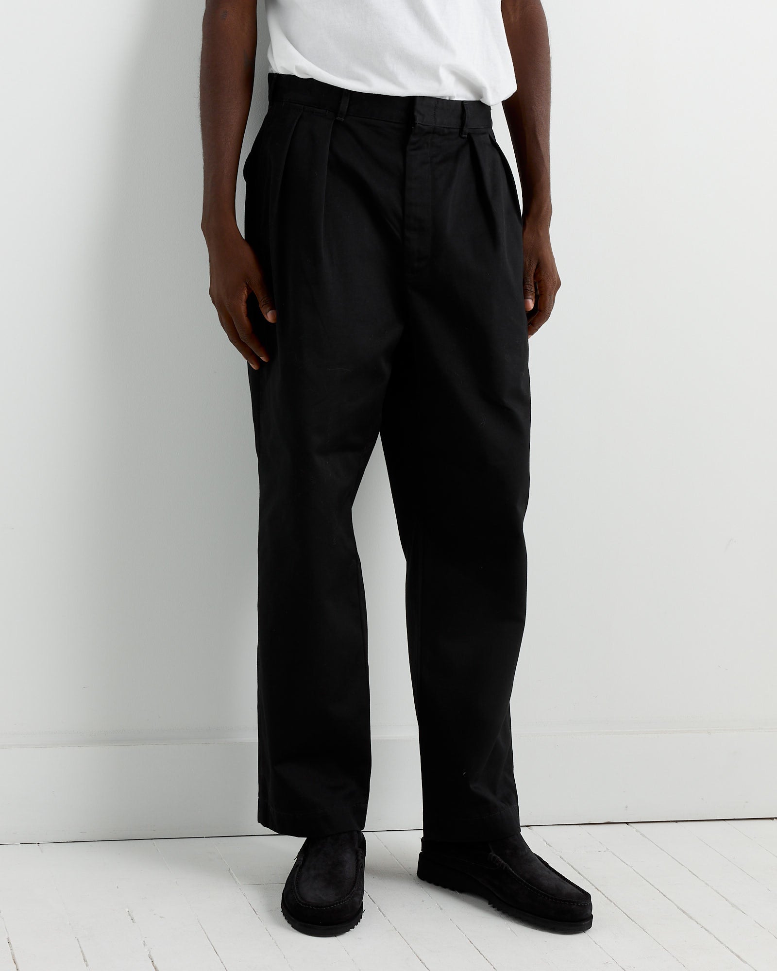 Nanamica Double Pleat Chino Pant Black - Black / 32 (261944)