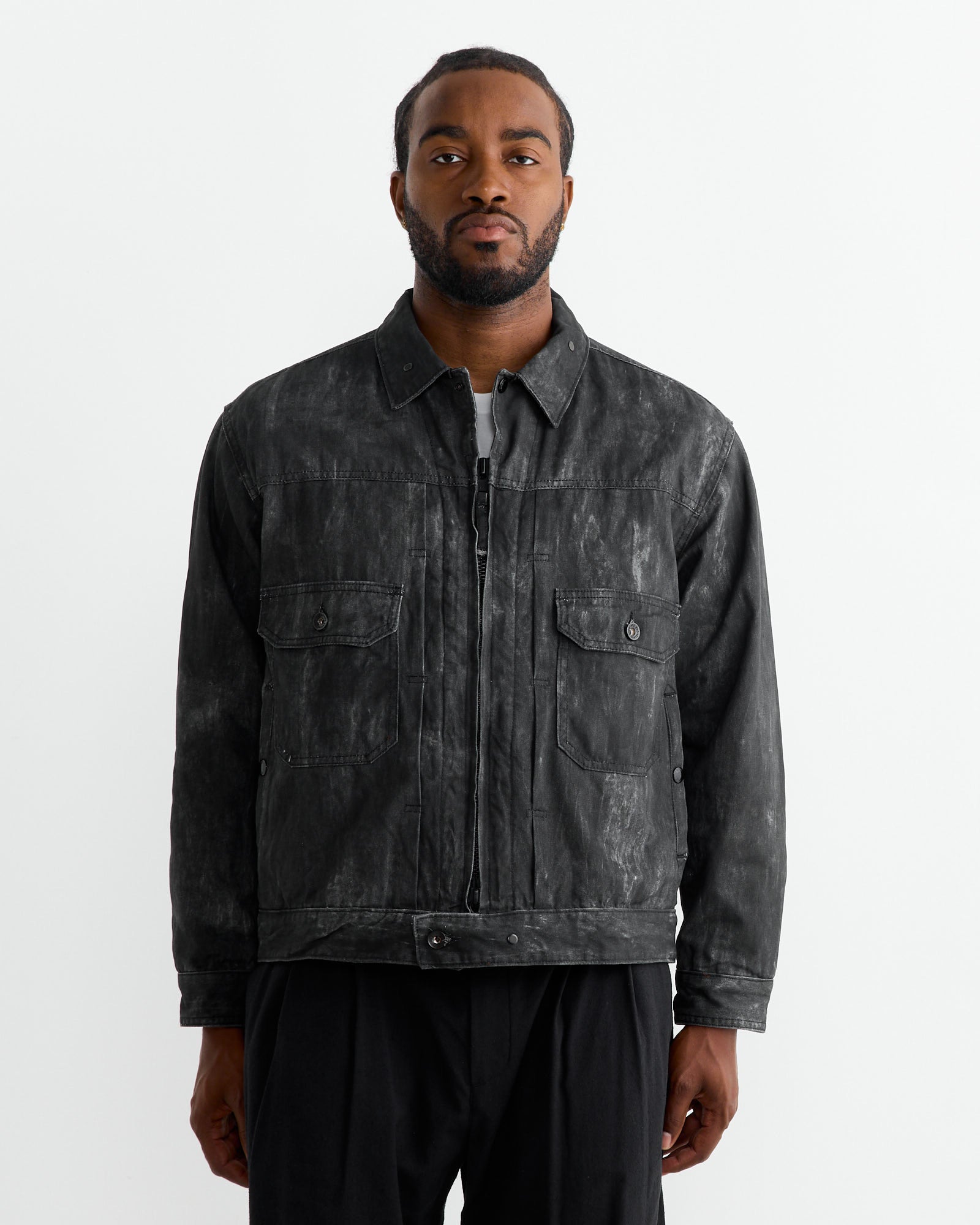 Engineered Garments Trucker Jacket Black - Black / M (261977)