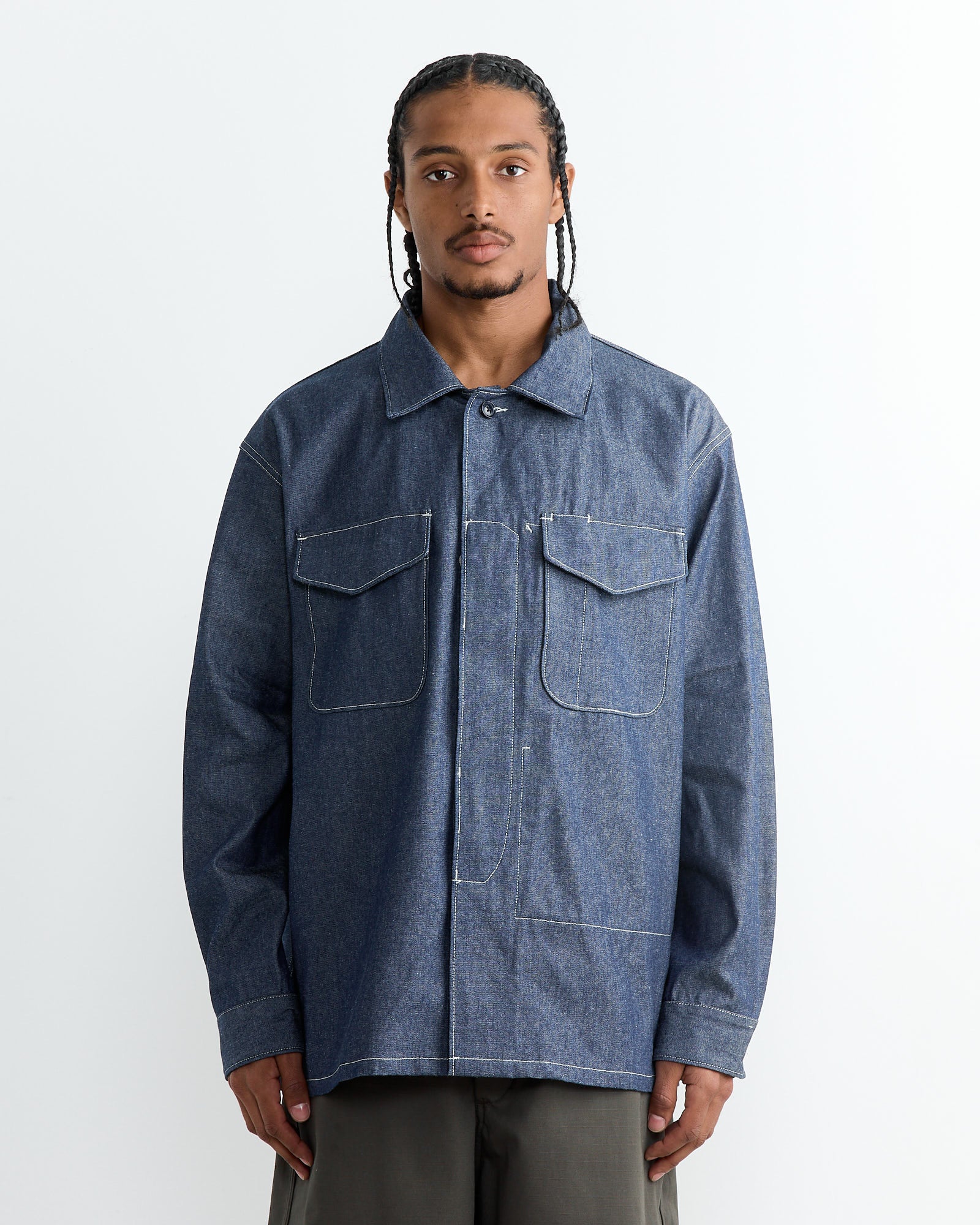 Engineered Garments MC Shirt Jacket Indigo - Indigo / L (261993)