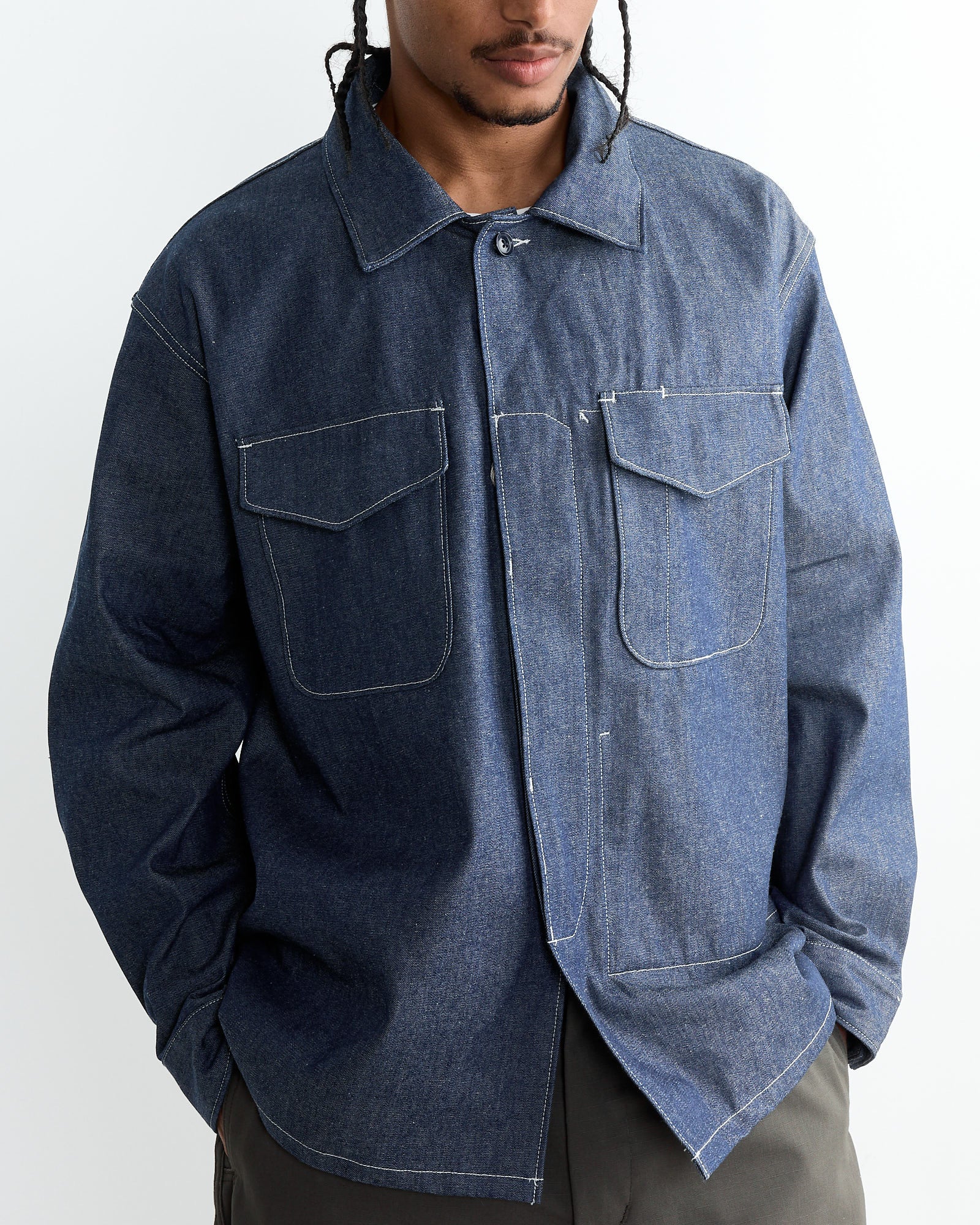 Engineered Garments MC Shirt Jacket Indigo - Indigo / L (261993)