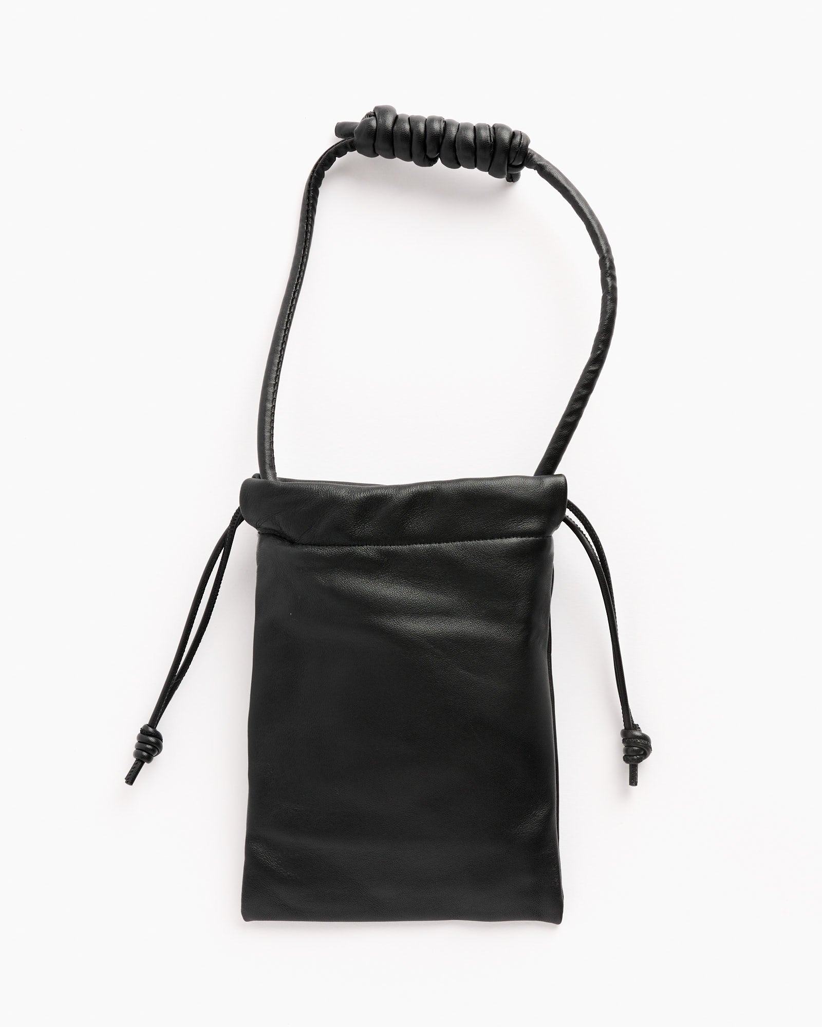 Soft Drawstring Pouch in Black