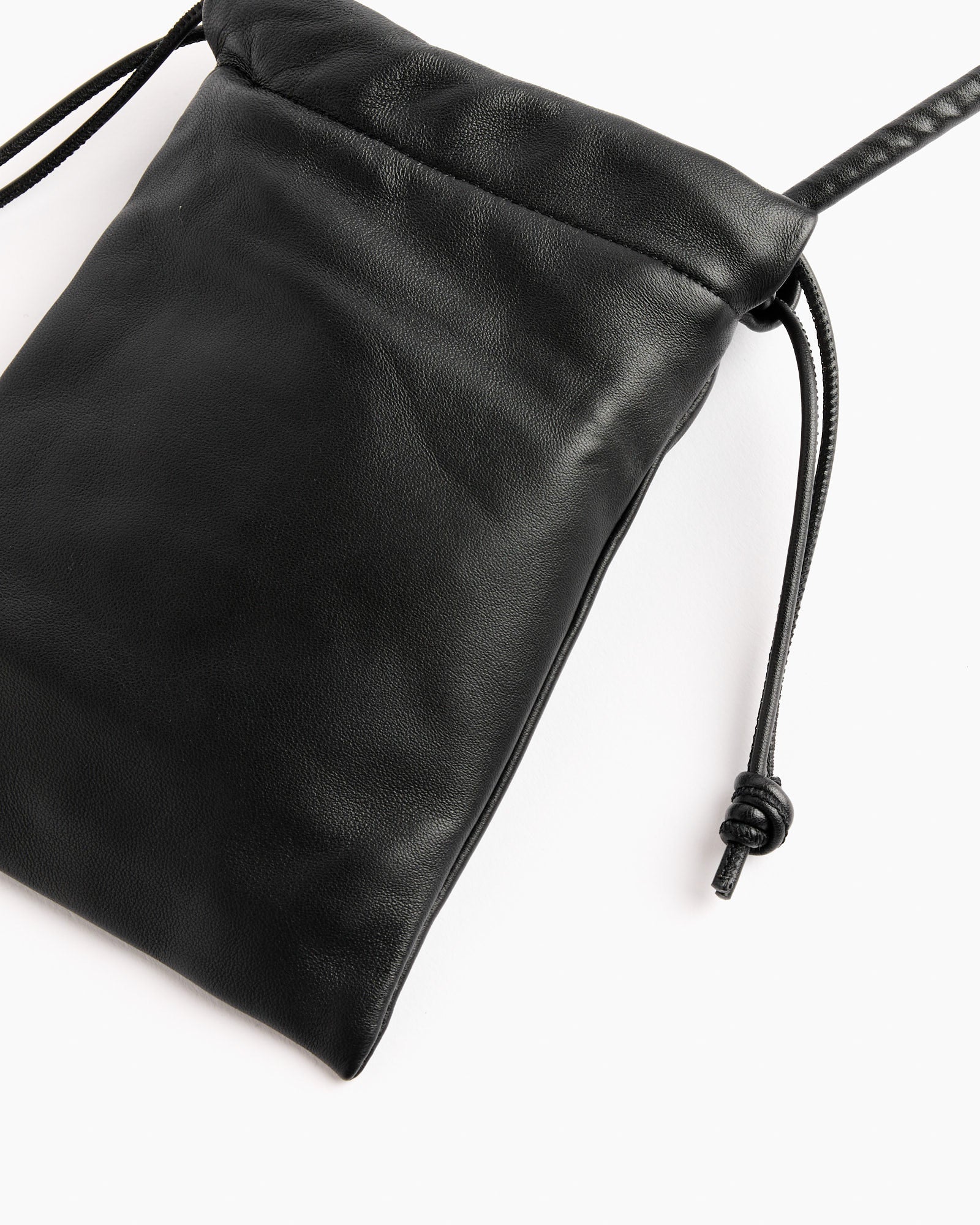 Soft Drawstring Pouch in Black