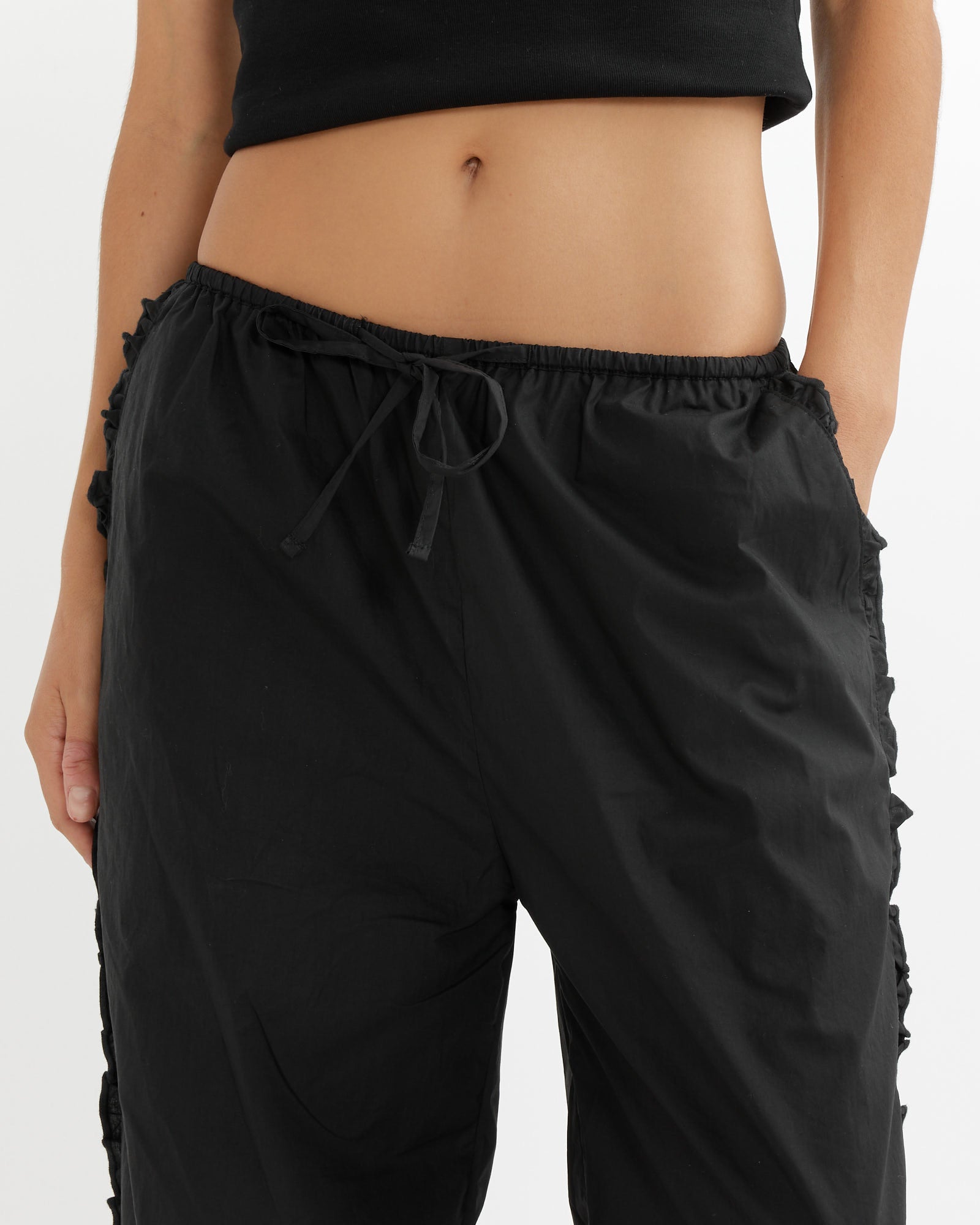 Deiji Studios Ruffle Pant Black - Black / XS (262108)