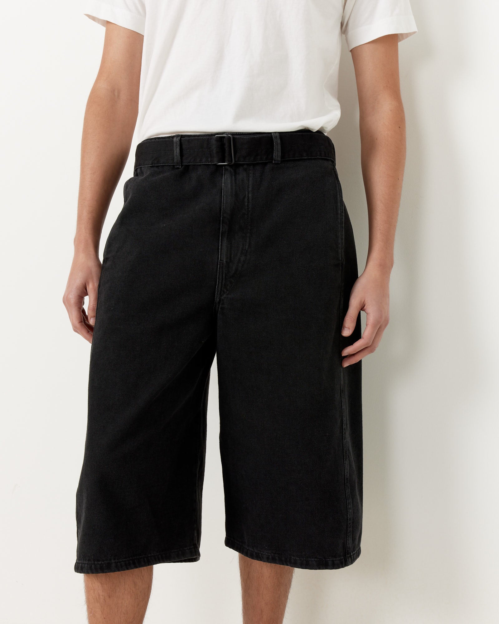 Lemaire Twisted Belted Short Bleached Black - Bleached Black / 48 (262281)