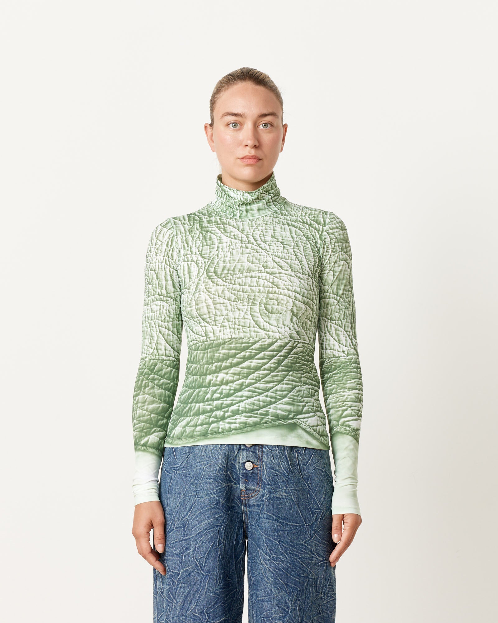 Long-sleeved Top in Green