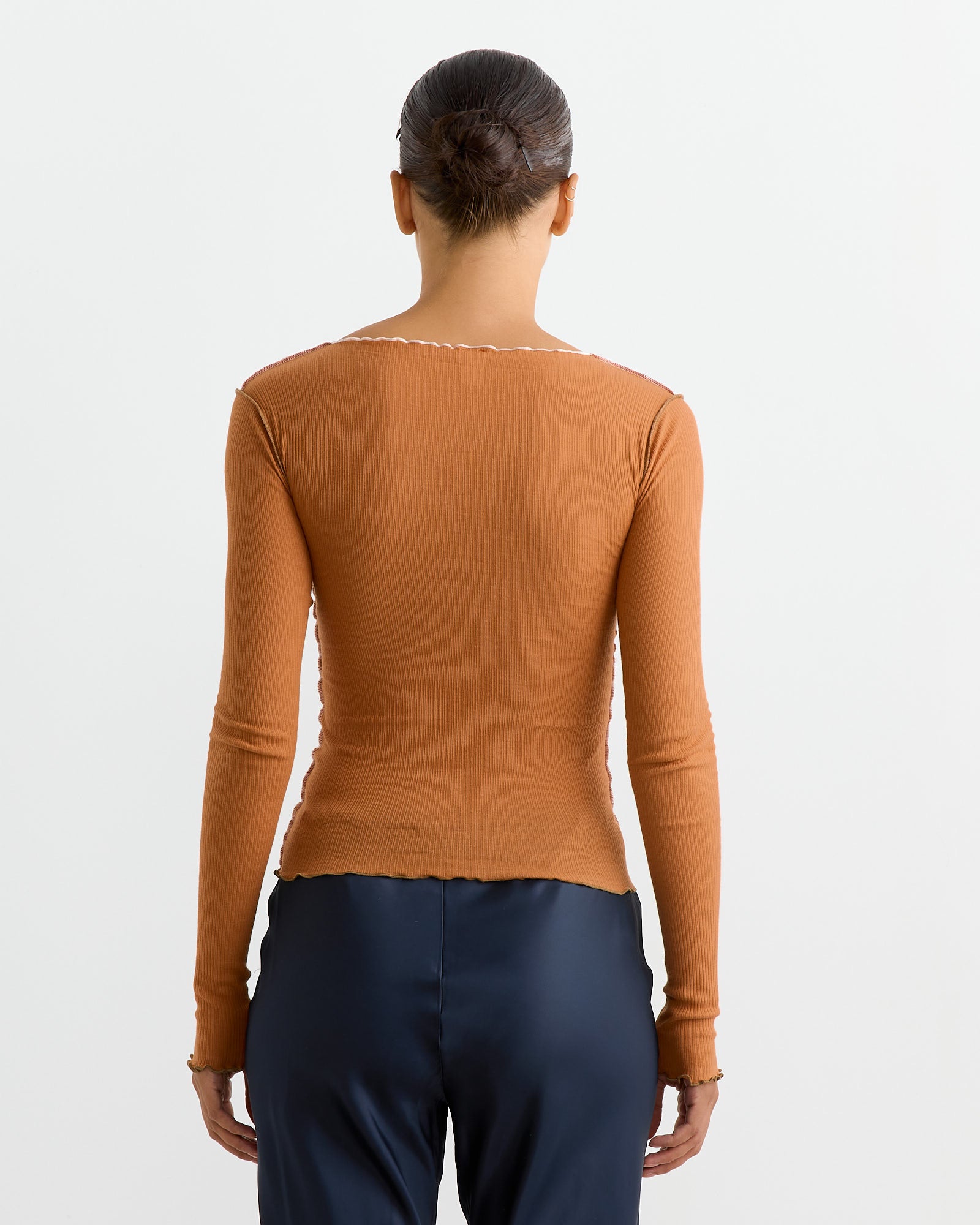 Baserange Vein L/S Top Dre Orange - Dre Orange / S (262397)