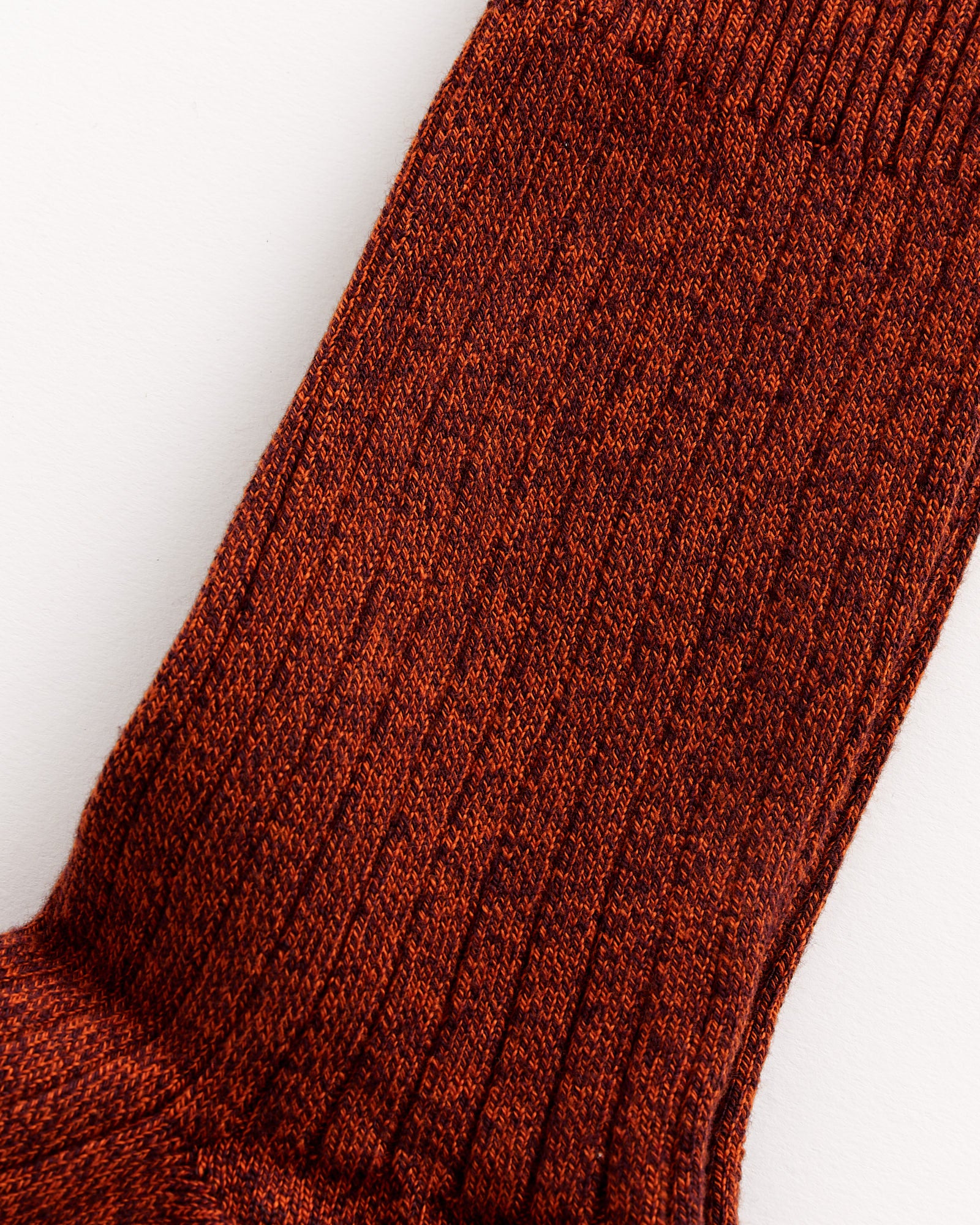 Rib Overankle Socks in Burgundy/Rust