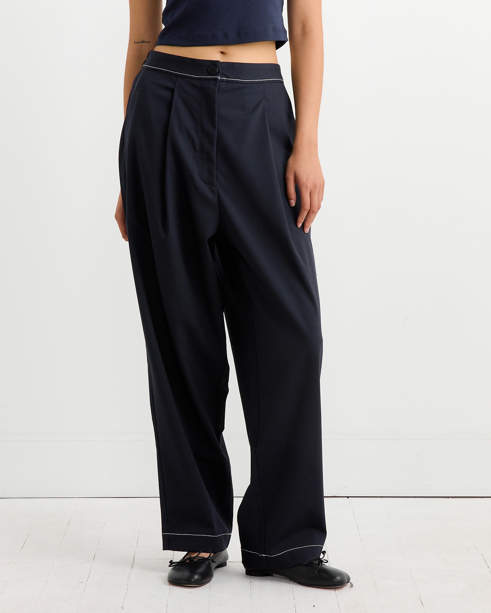 Cordera Tailoring Stitch Pant - Navy - 1 - Default Title (262471)