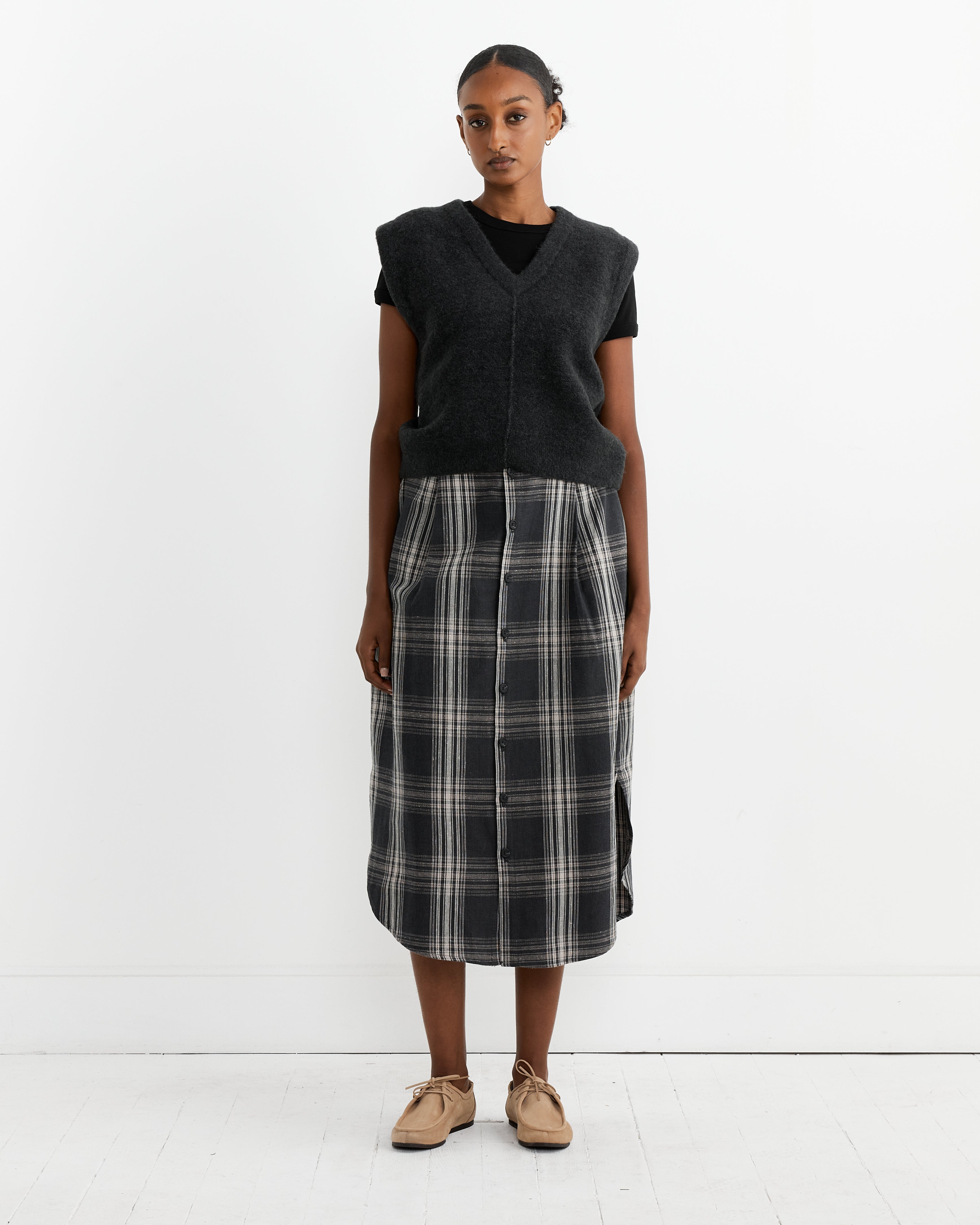 Placket Skirt in Plaid