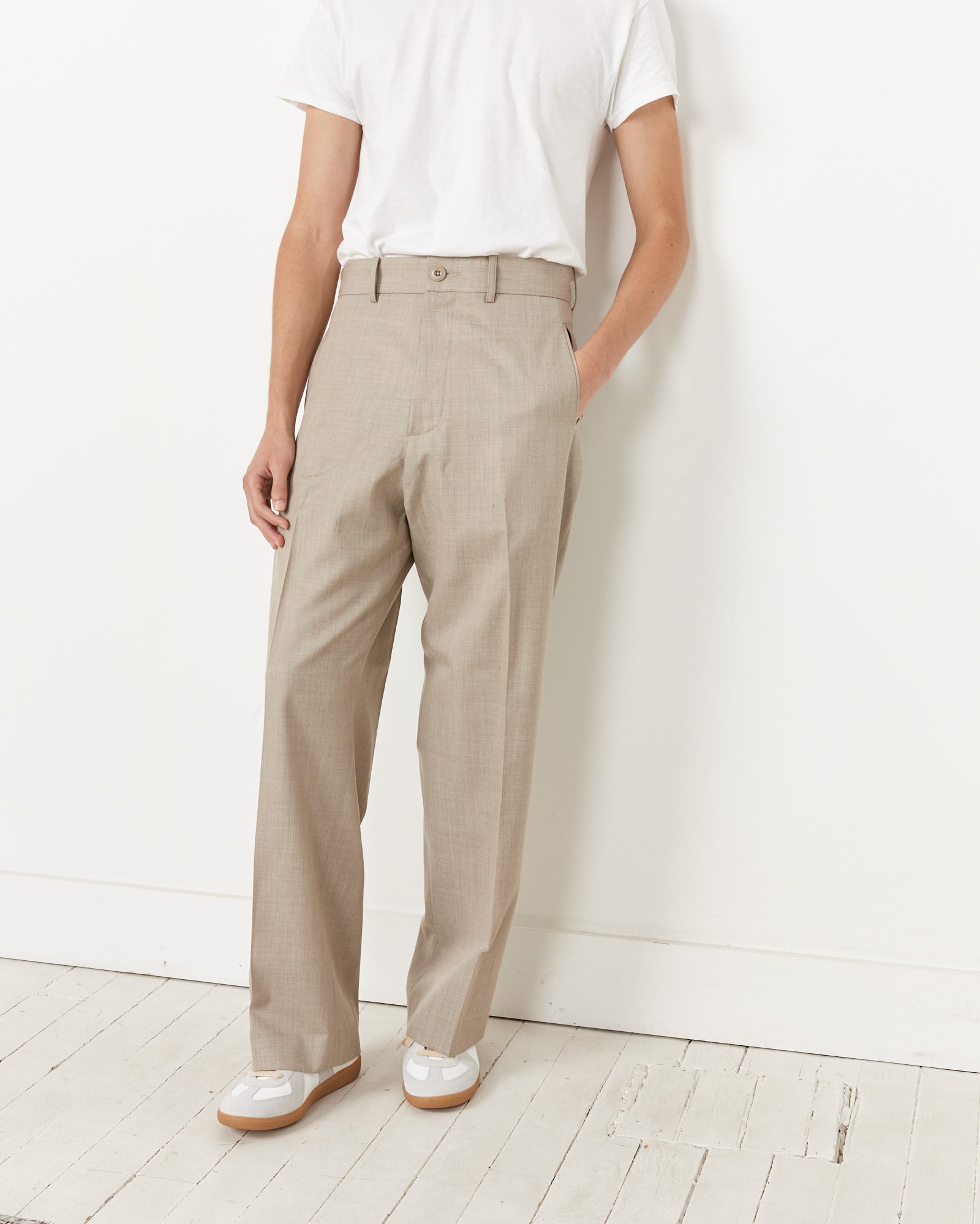 Jazz Pant Wool Gabardine in Greige