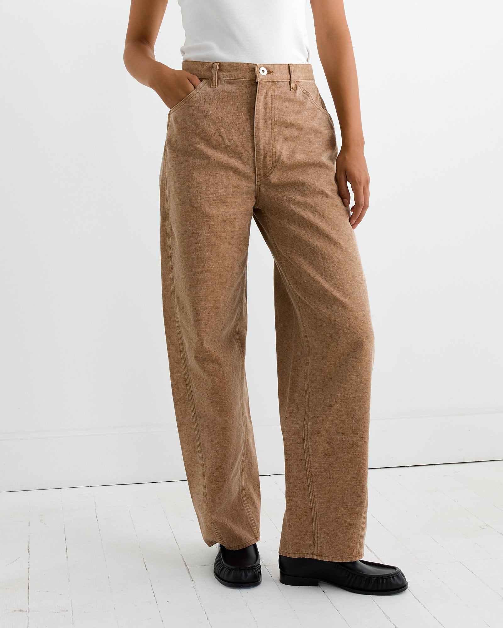 Canvas Pant in Light Brown