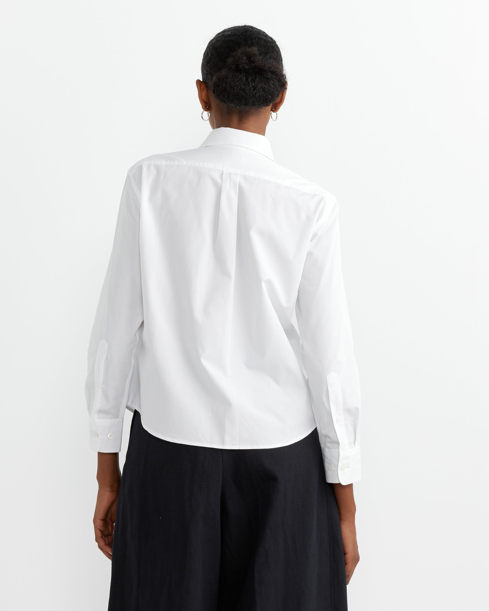 Fitted Cotton Shirt in White