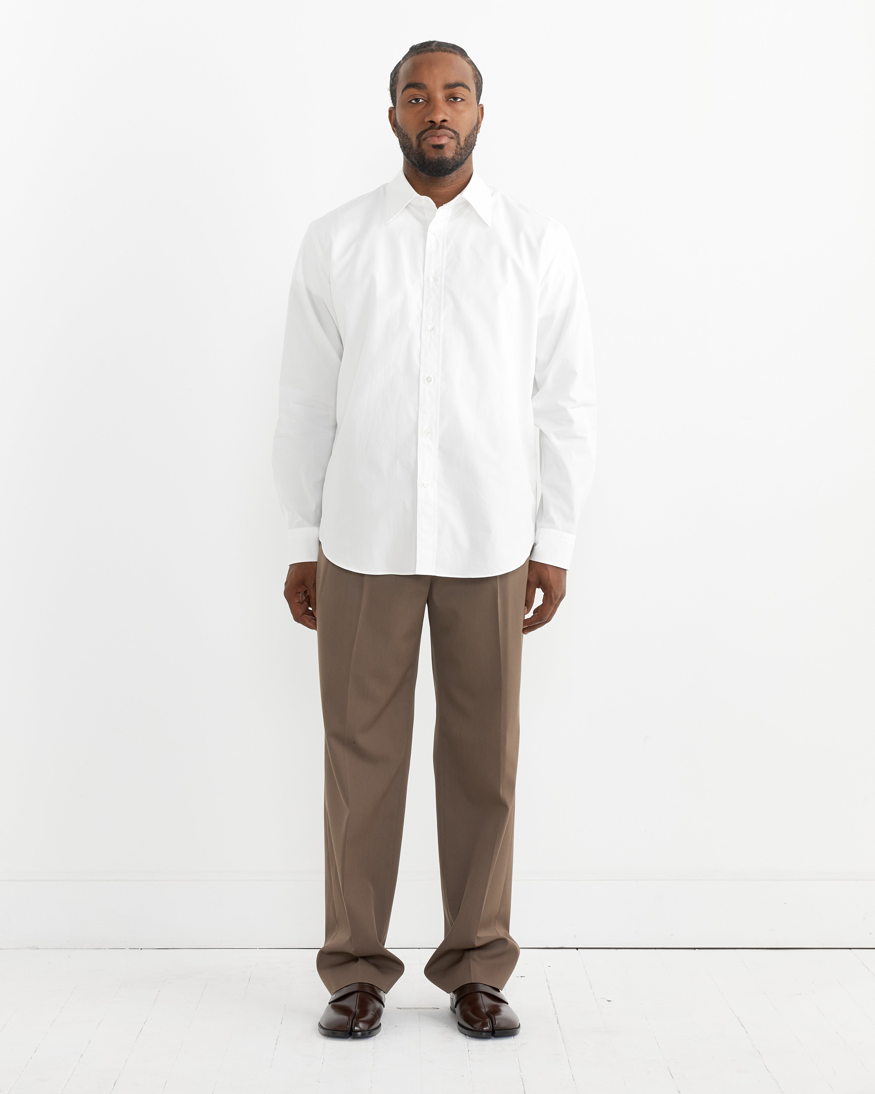 High Count Fine Ox Shirt in White