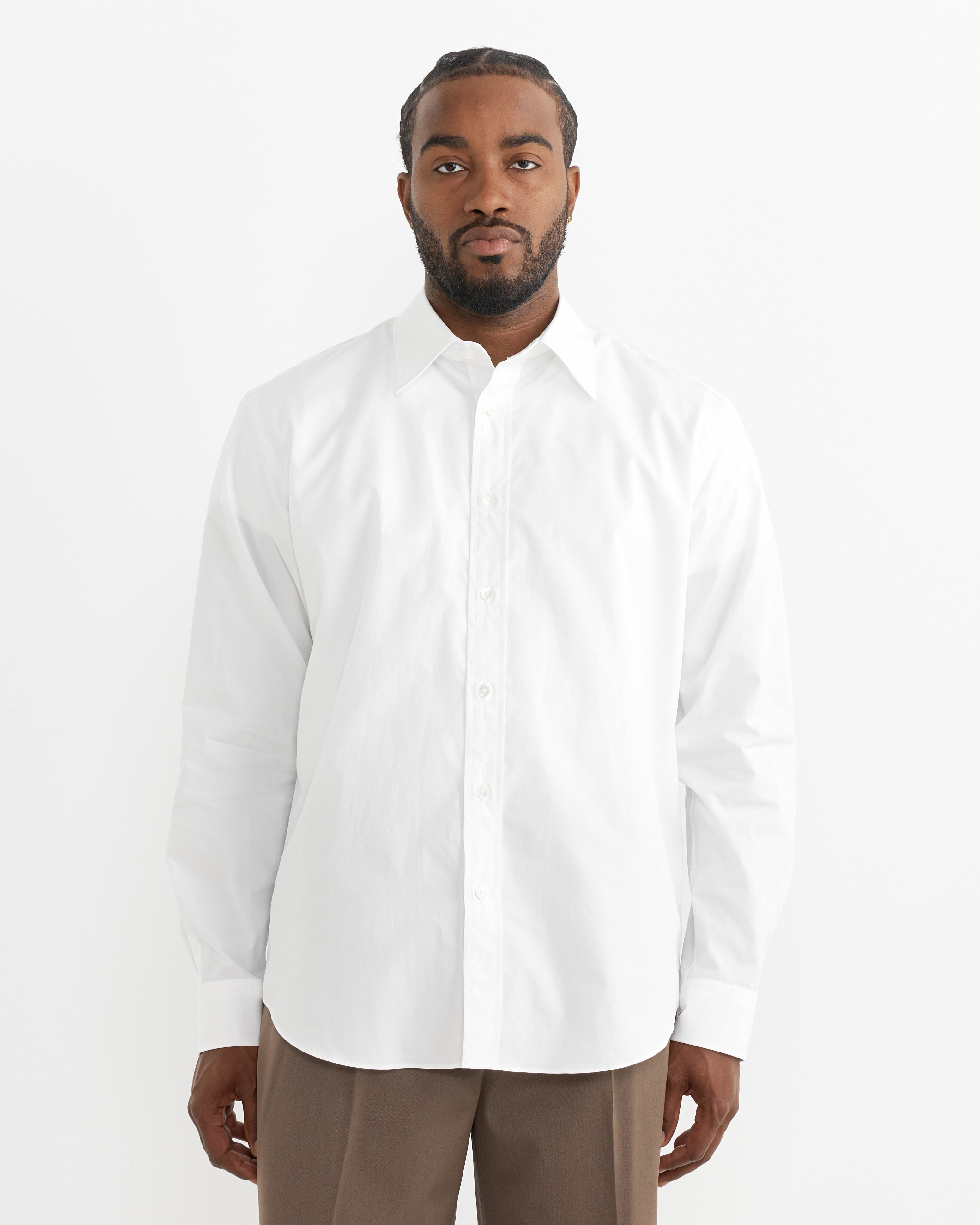 High Count Fine Ox Shirt in White