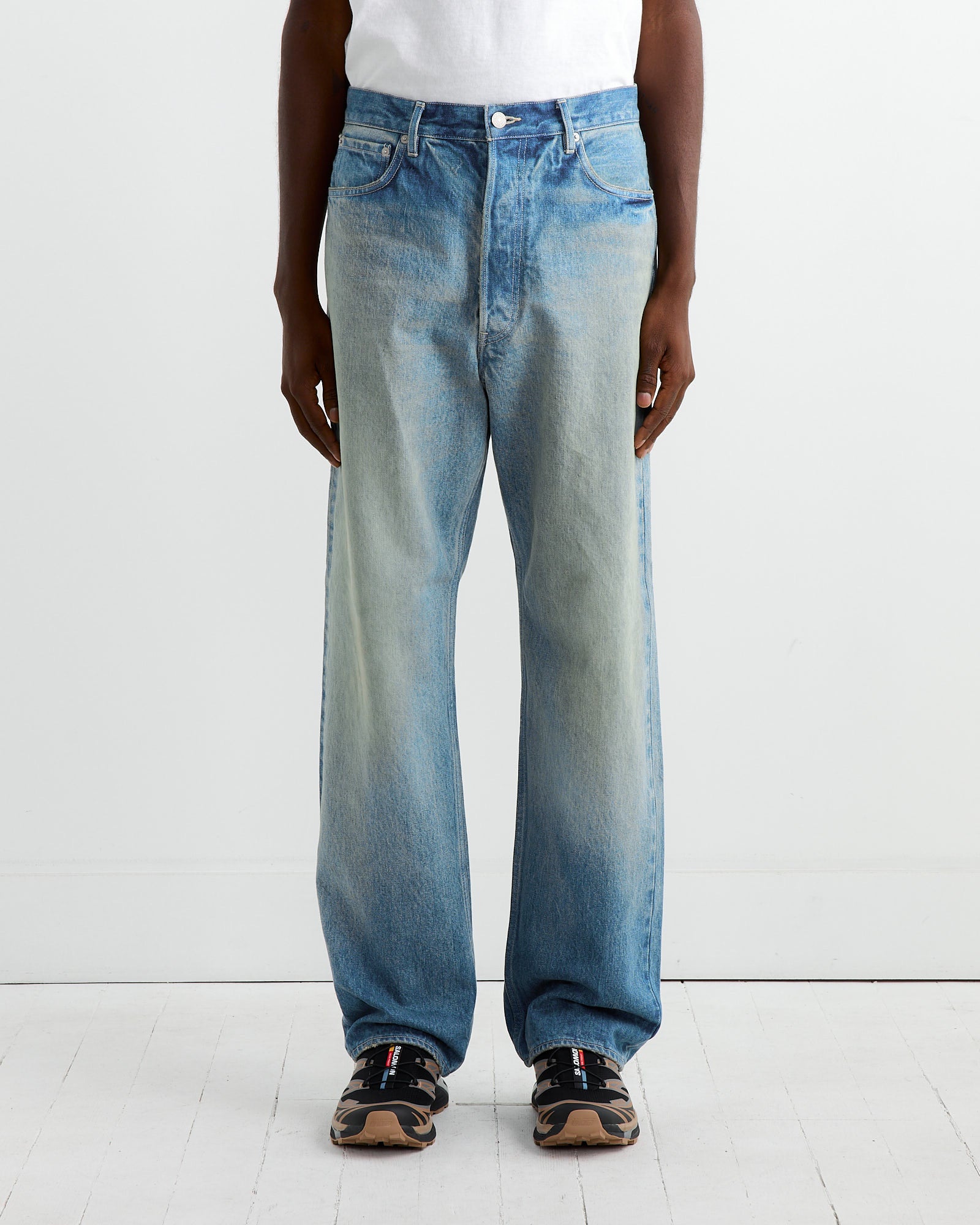 Auralee Selvedge Heavy Denim Wide Pant Faded Indigo - Faded Indigo / 4 (262910)