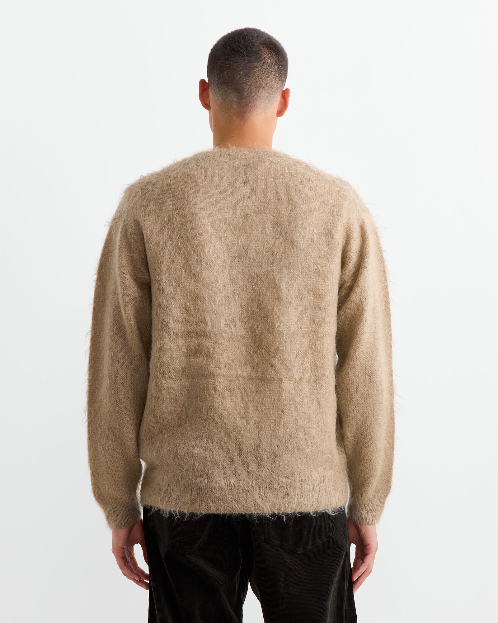 Auralee Brushed Mohair Pullover Grey Beige - Grey Beige / 4 (262918)