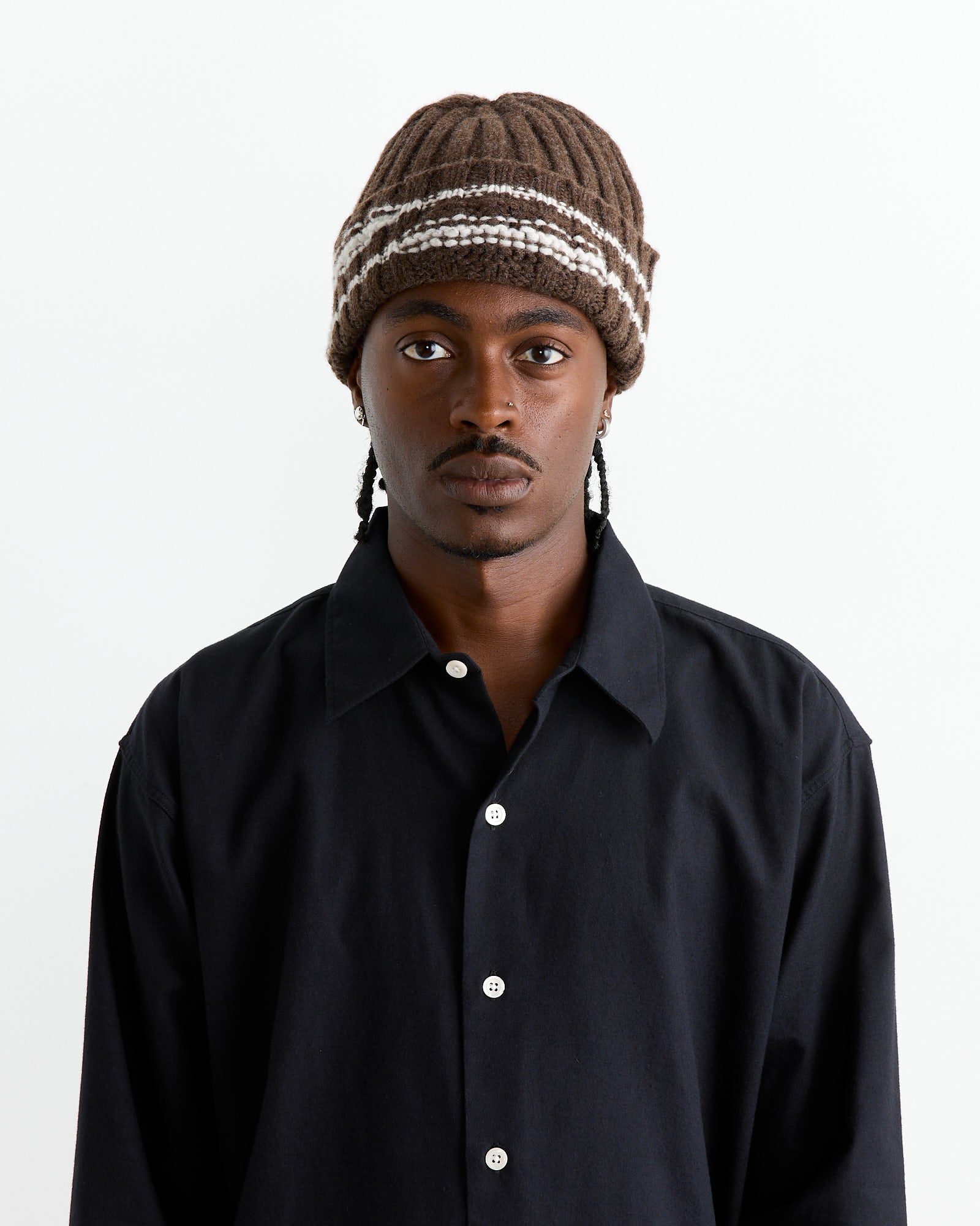 Court Beanie in Dark Brown