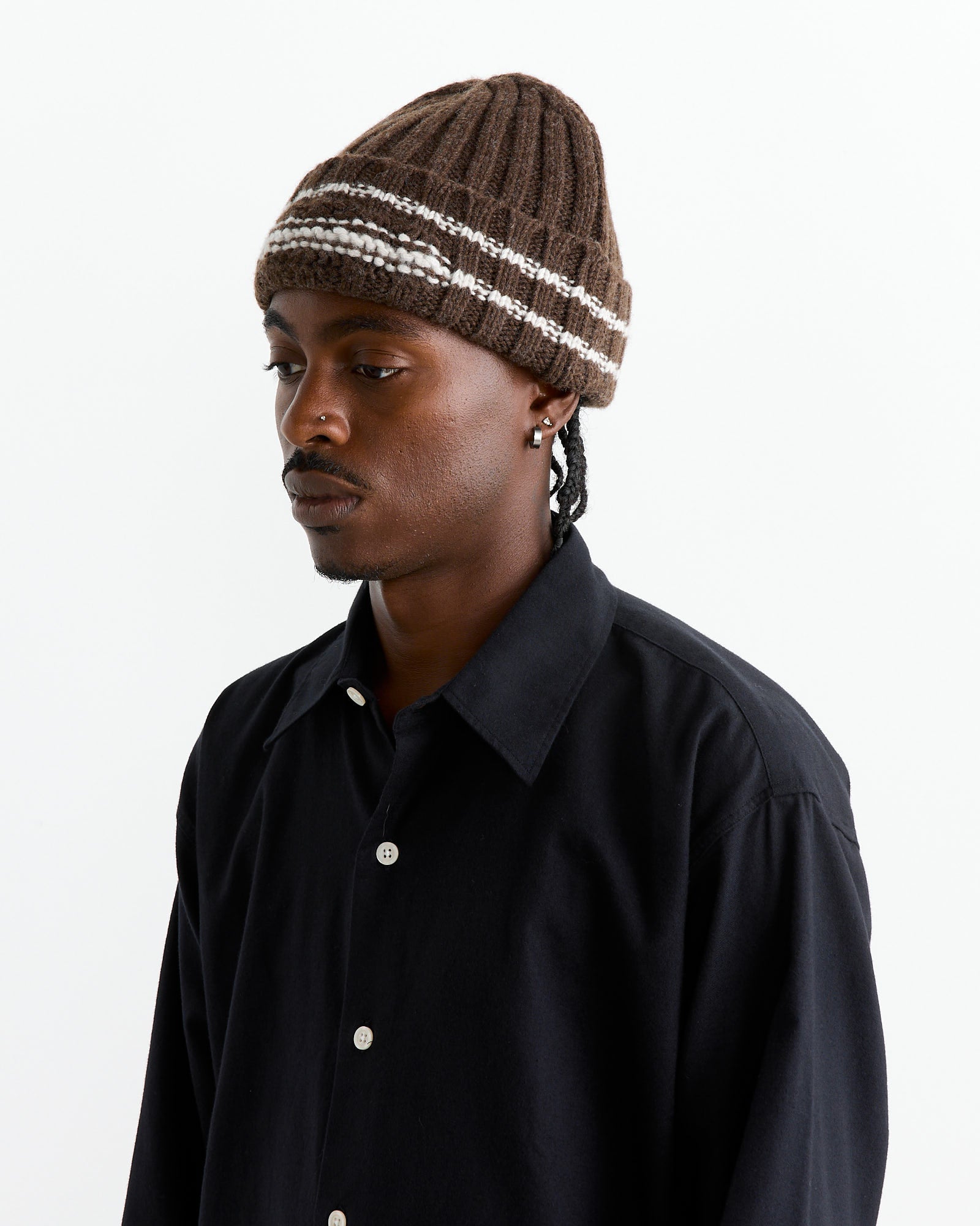 Court Beanie in Dark Brown