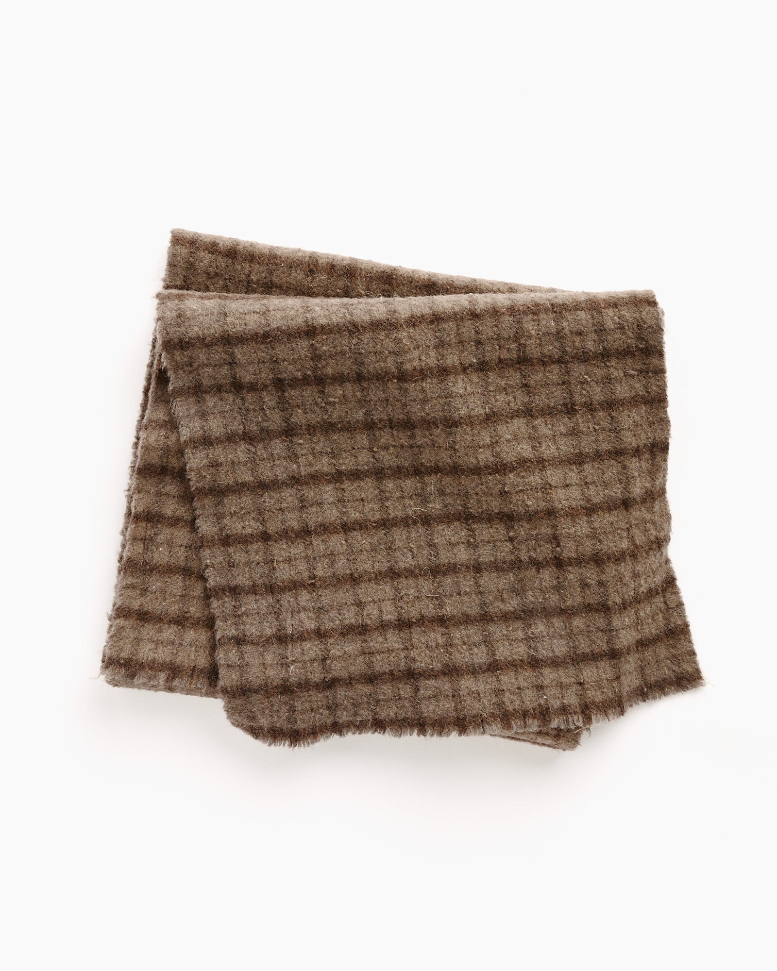 Wool Scarf in Brown Check - Default Title (263082)