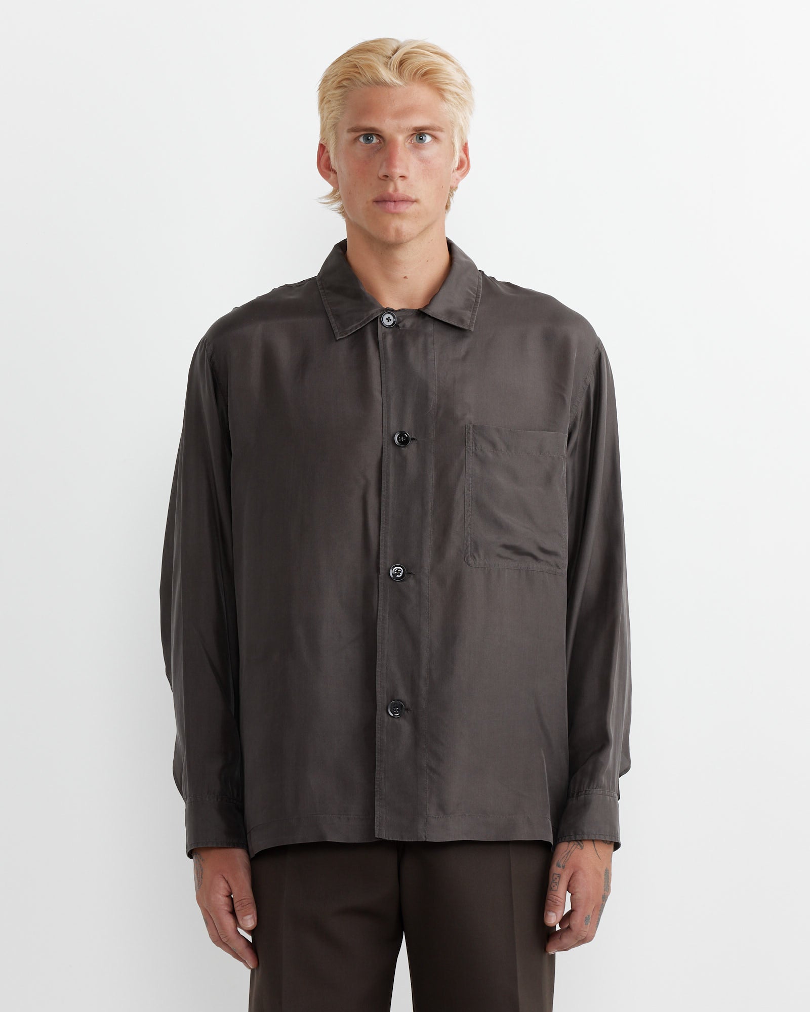 Pyjama Shirt in Espresso