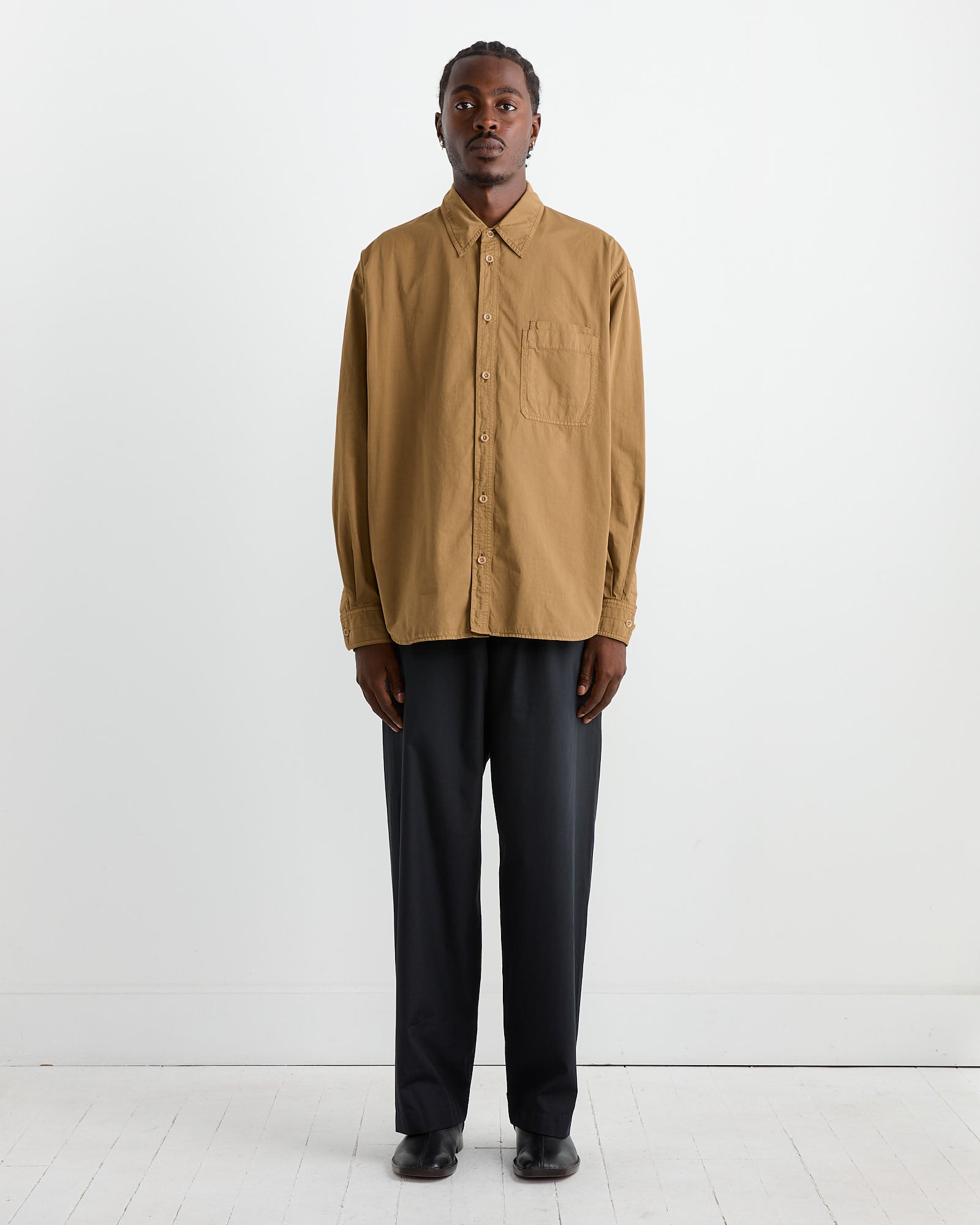 Relaxed Workwear Shirt in Cub Brown