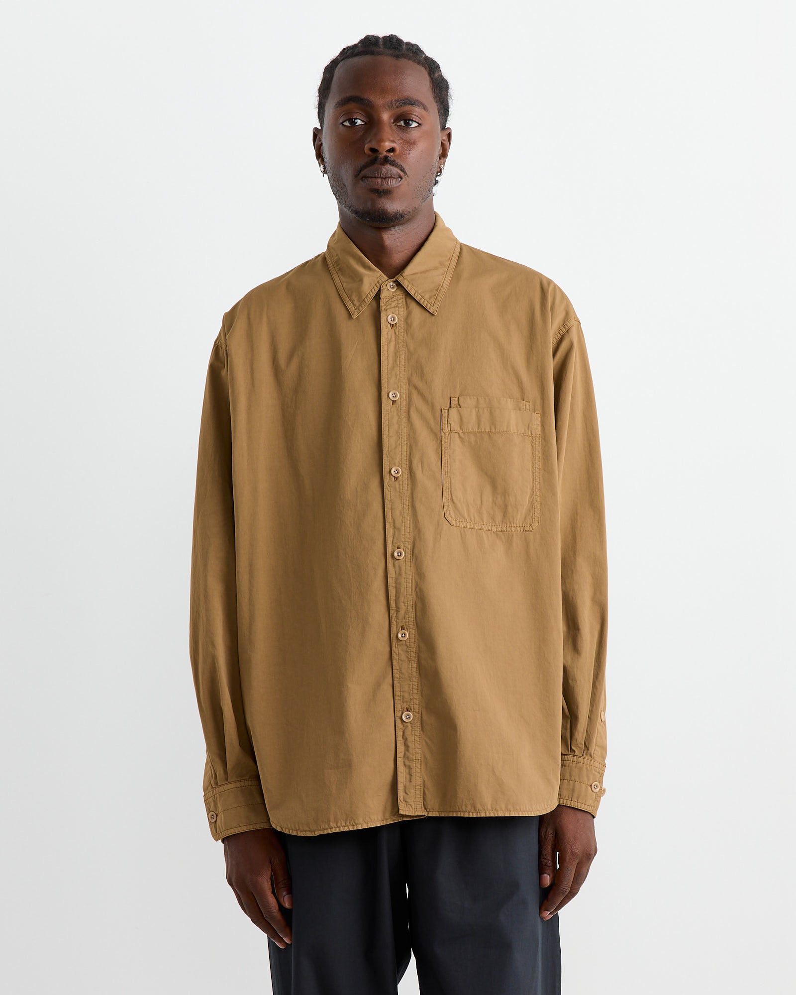 Relaxed Workwear Shirt in Cub Brown