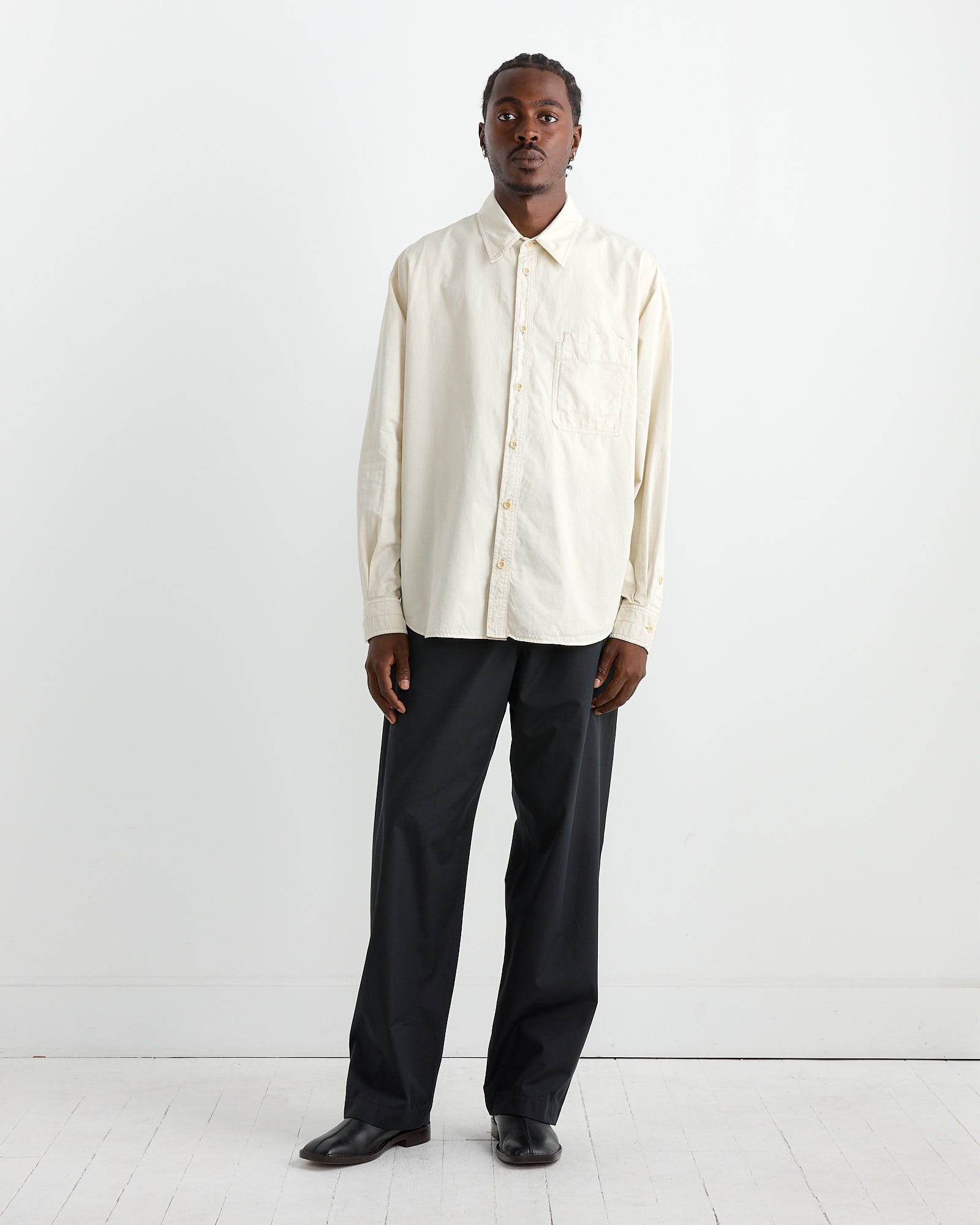 Lemaire Relaxed Workwear Shirt Creamy White - Creamy White / M (263114)