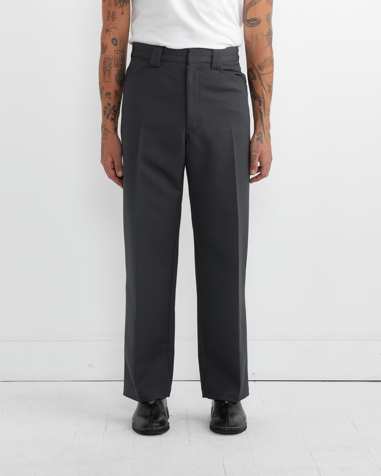 Lemaire Straight Pant Dark Grey - Dark Grey / 48 (263123)