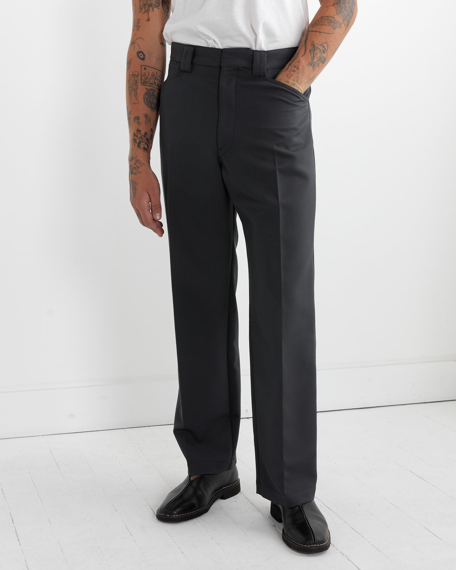 Lemaire Straight Pant Dark Grey - Dark Grey / 48 (263123)