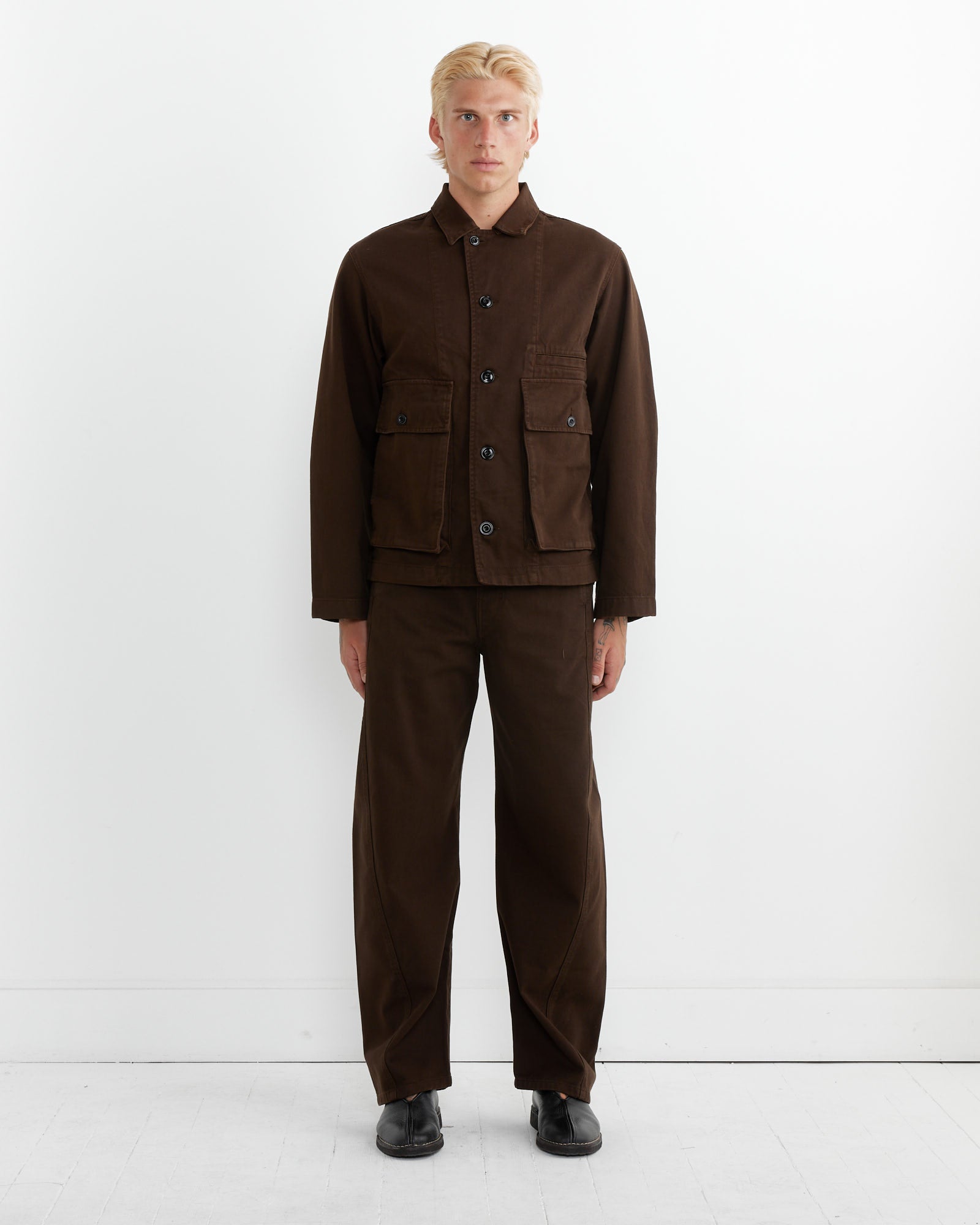 Twisted Belted Pant in Espresso