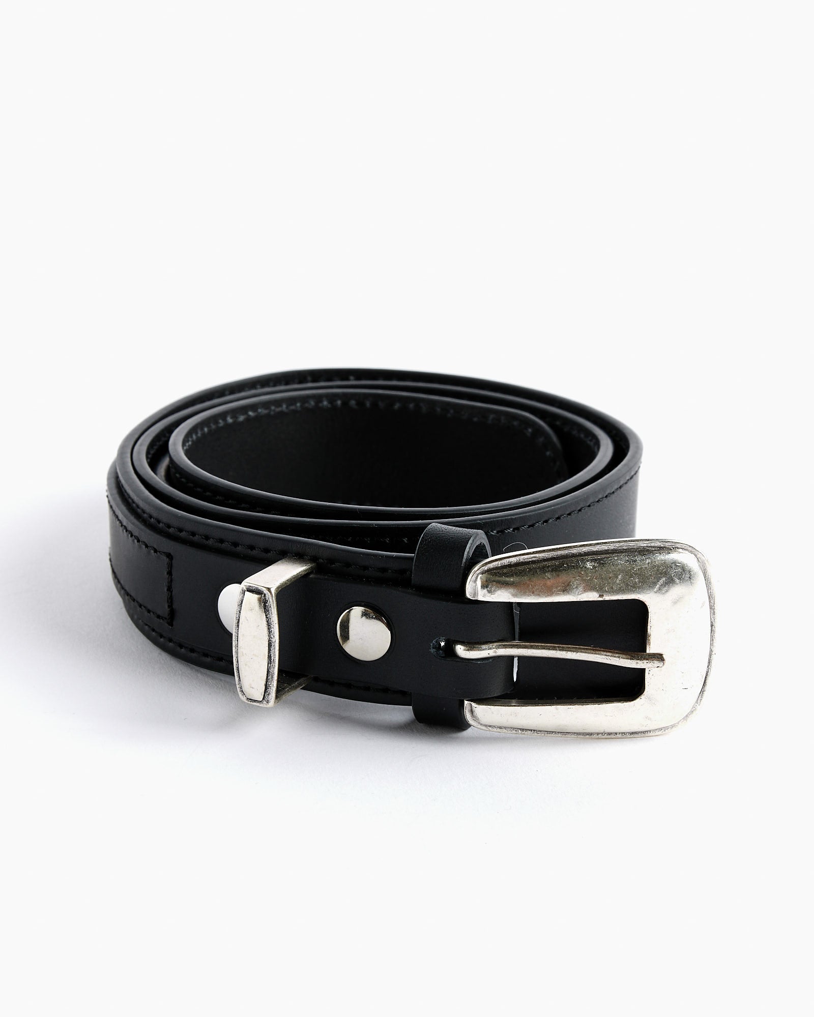 Lemaire Minimal Western Belt Black - Black / 80 (263192)