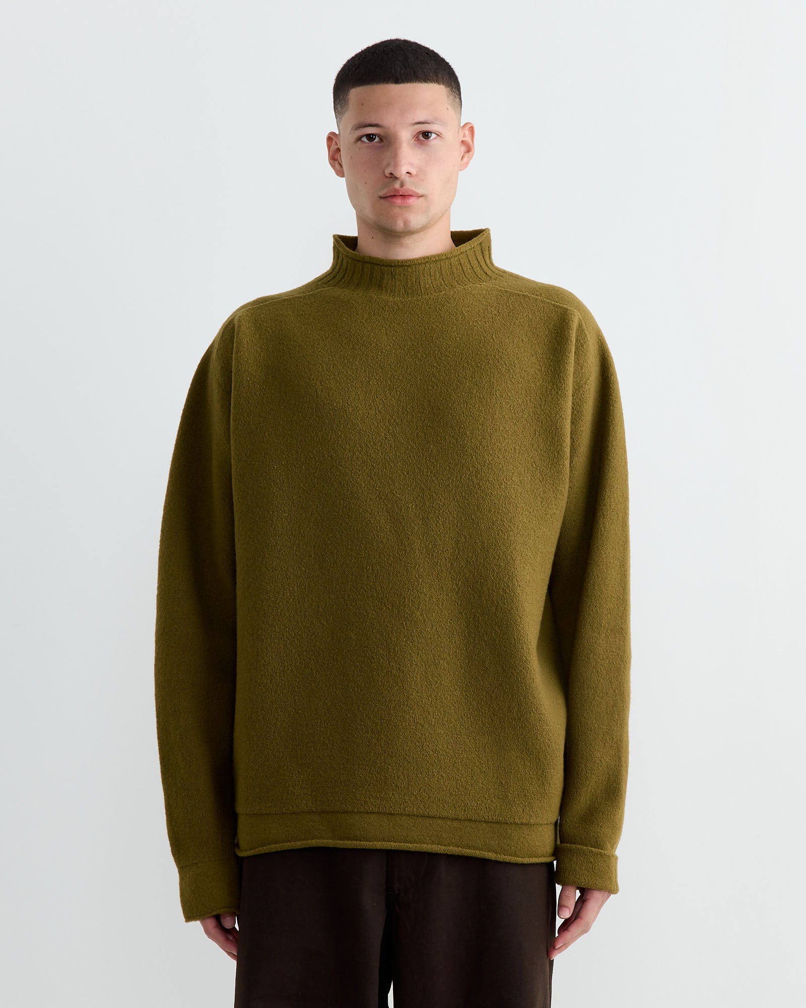 MHL Felted Guernsey Jumper Fresh Olive - Fresh Olive / L (263231)