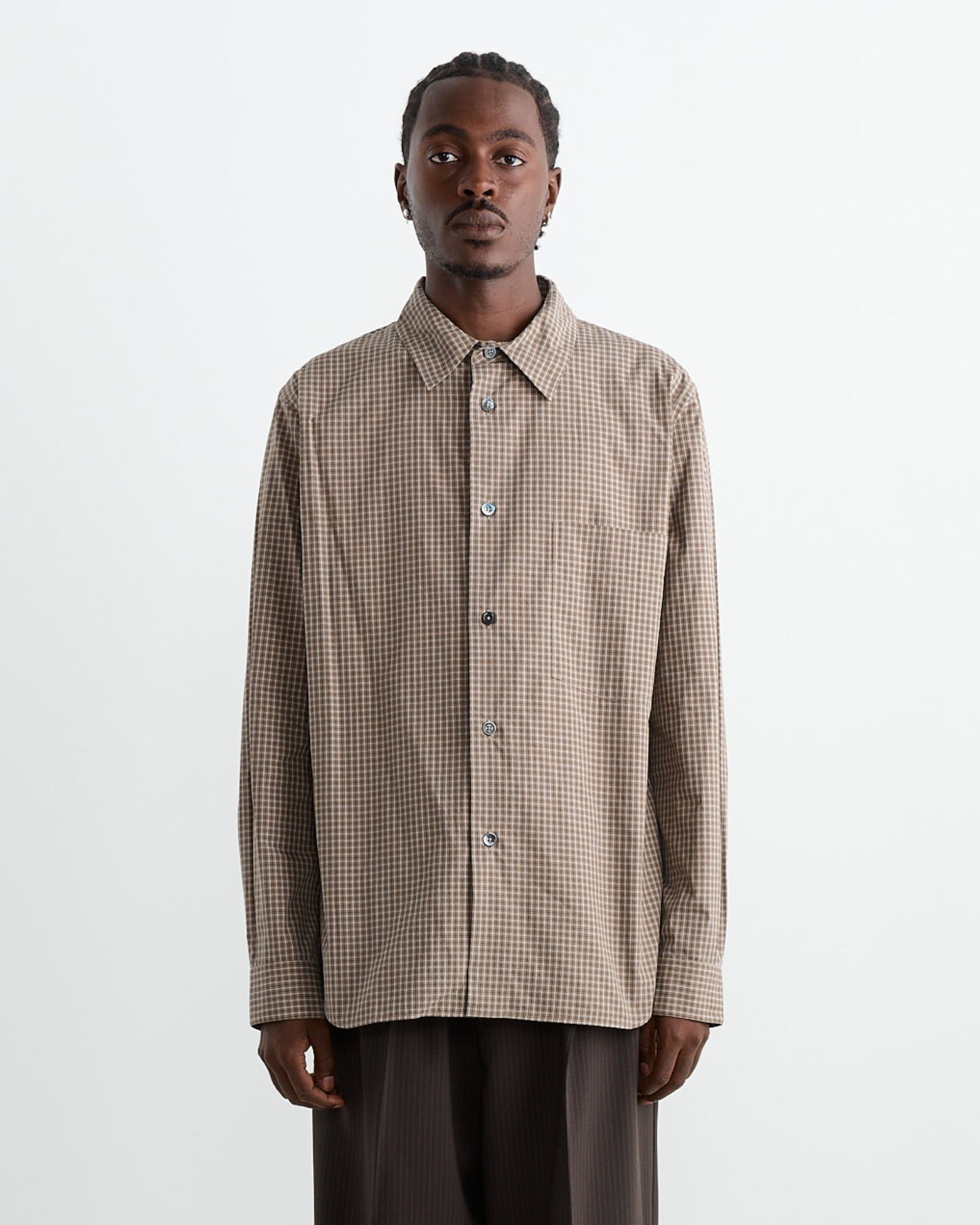 Basic Shirt in Stone/Khaki