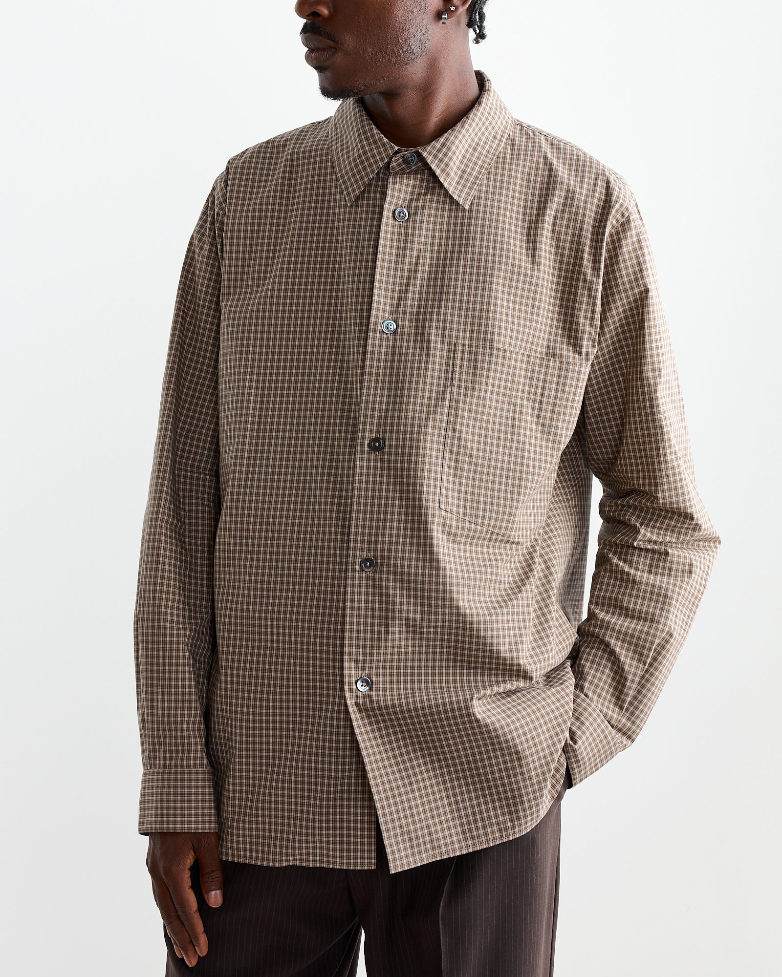 Basic Shirt in Stone/Khaki