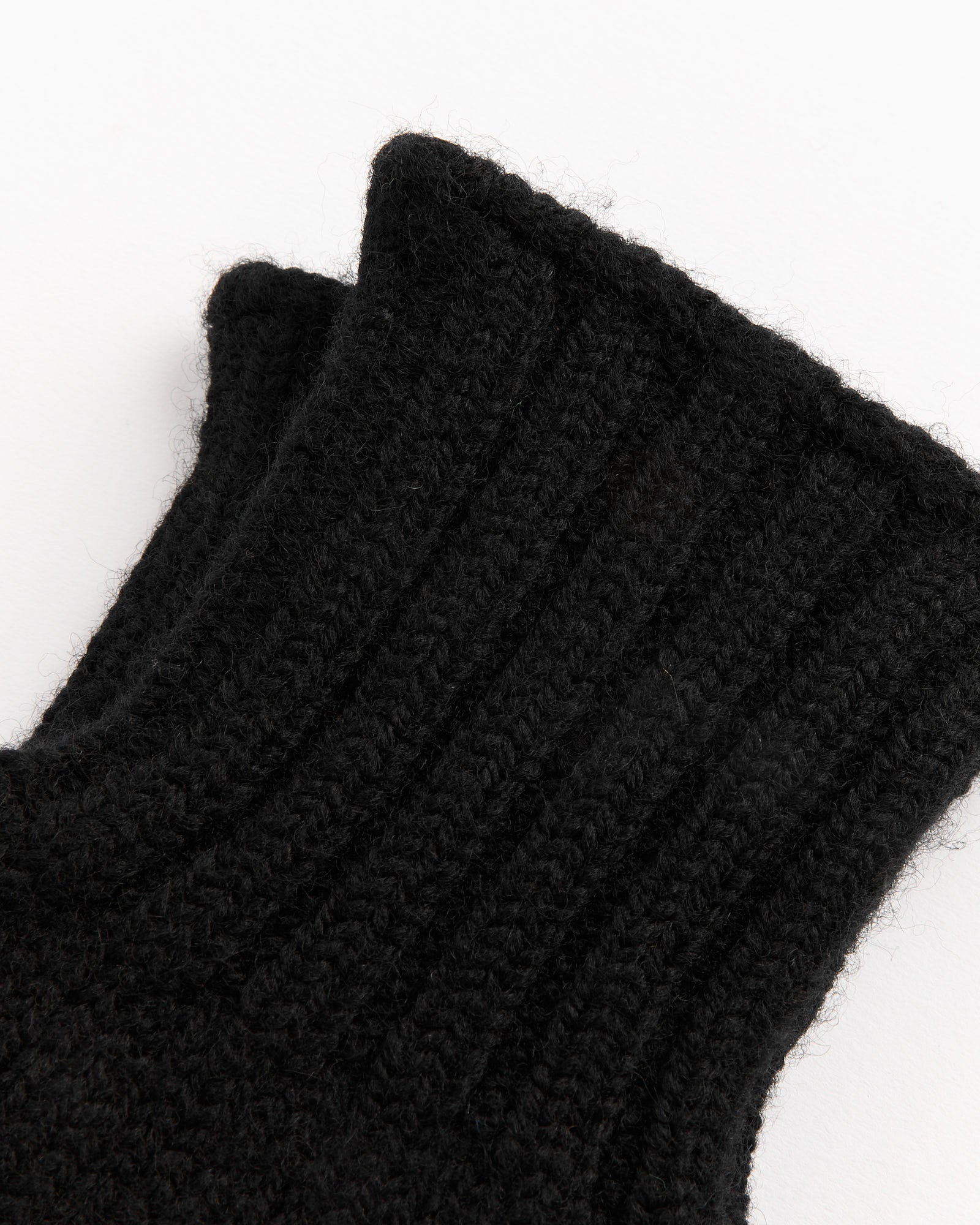 Chunky Fingerless Glove in Black